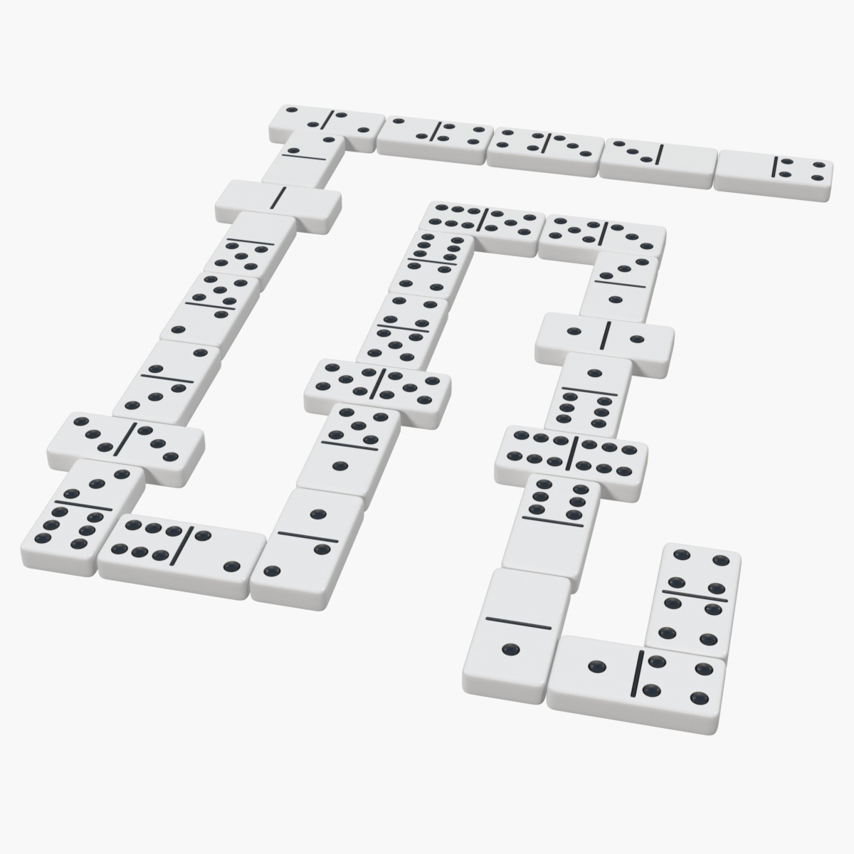 Domino Game 3D Model, view 3