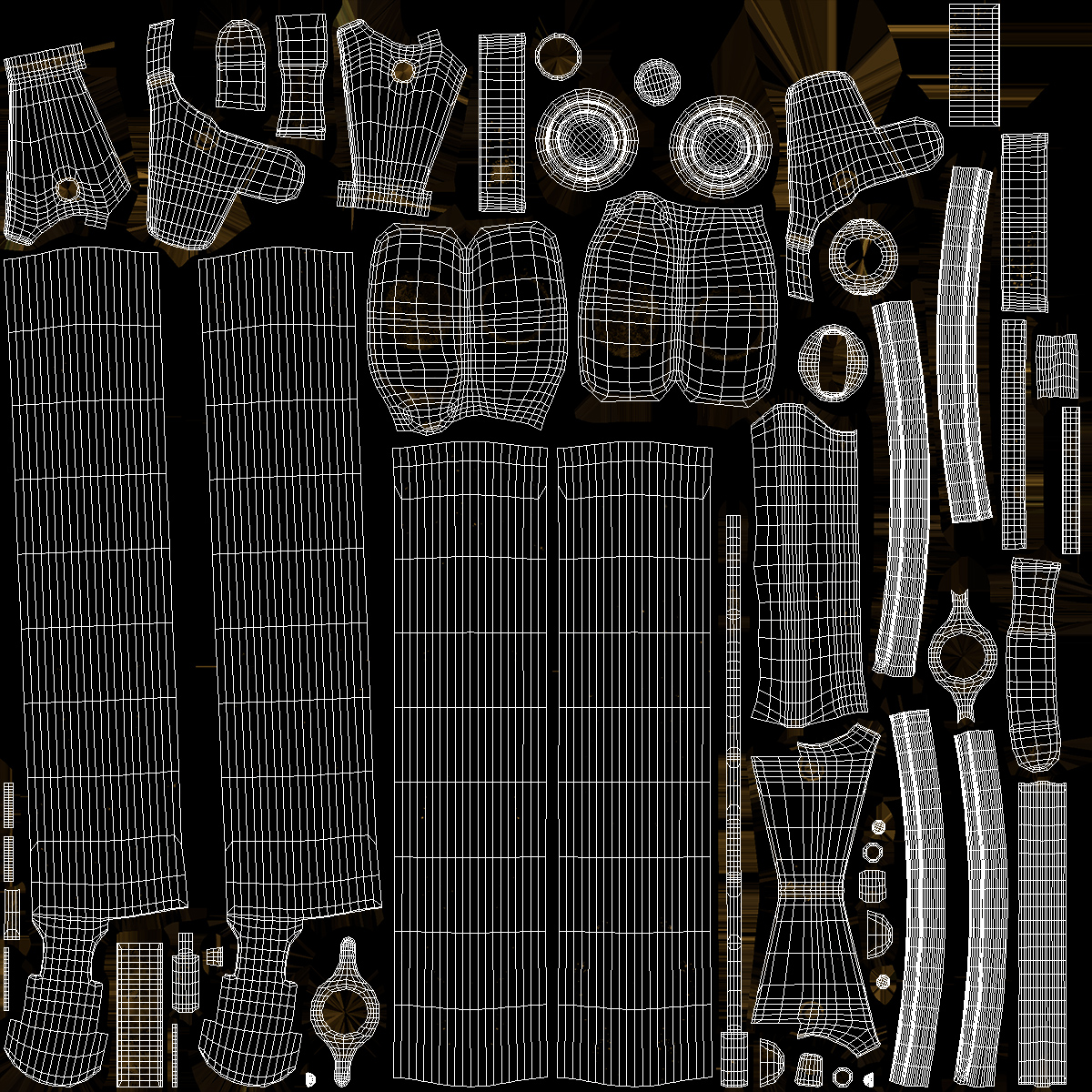 Skeleton Keys Bunch Gold 3D model