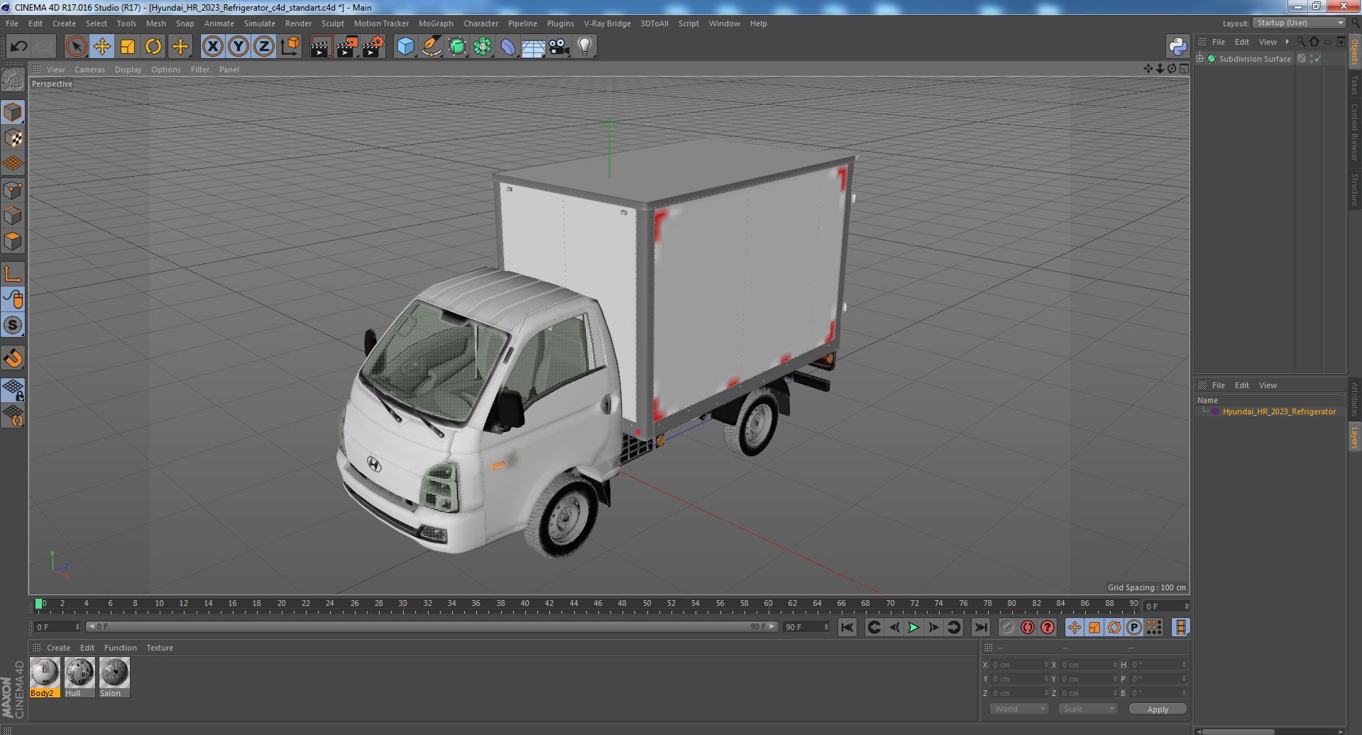 3D Hyundai HR 2023 Refrigerator model