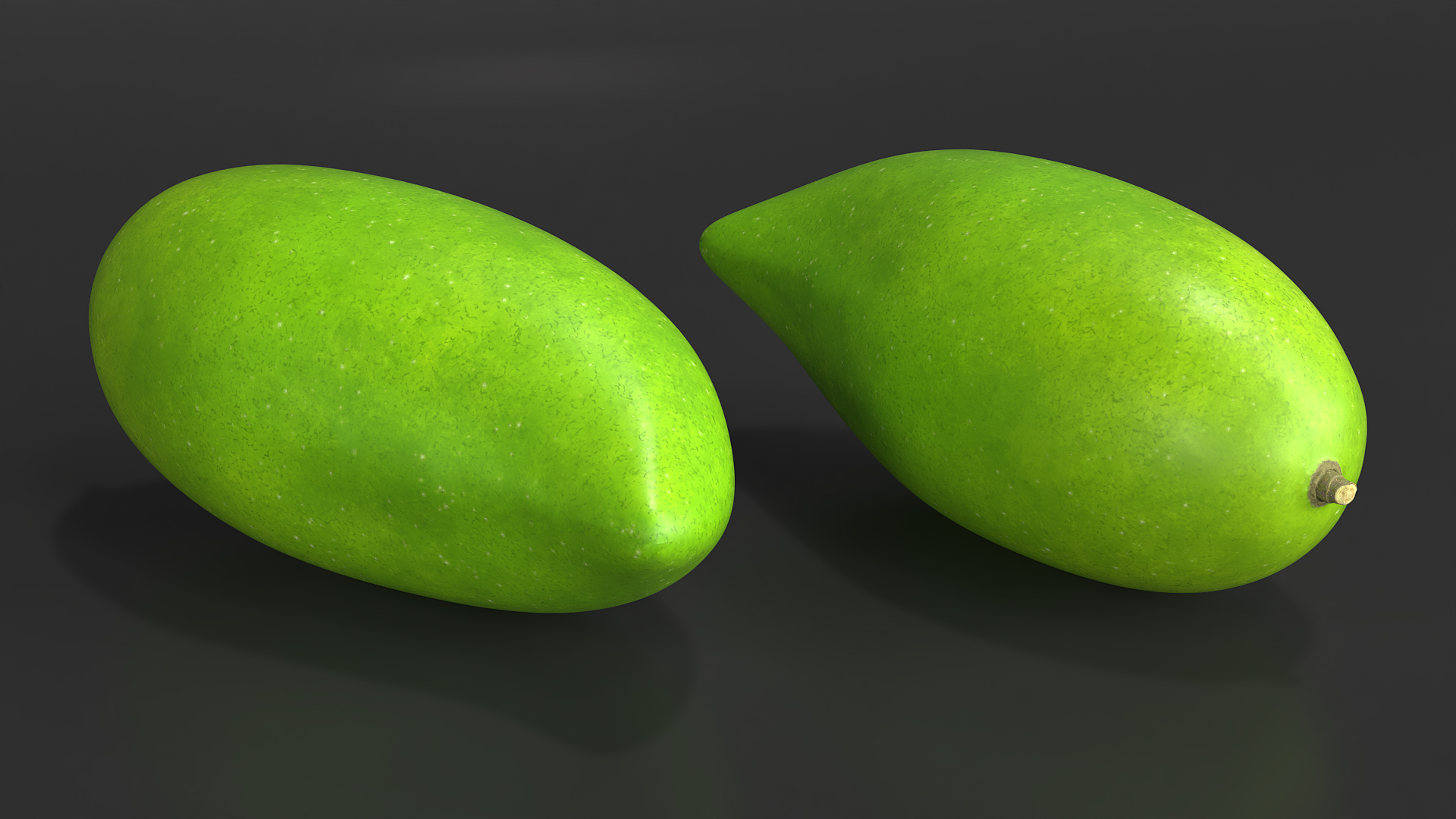 3D Long Green Mango