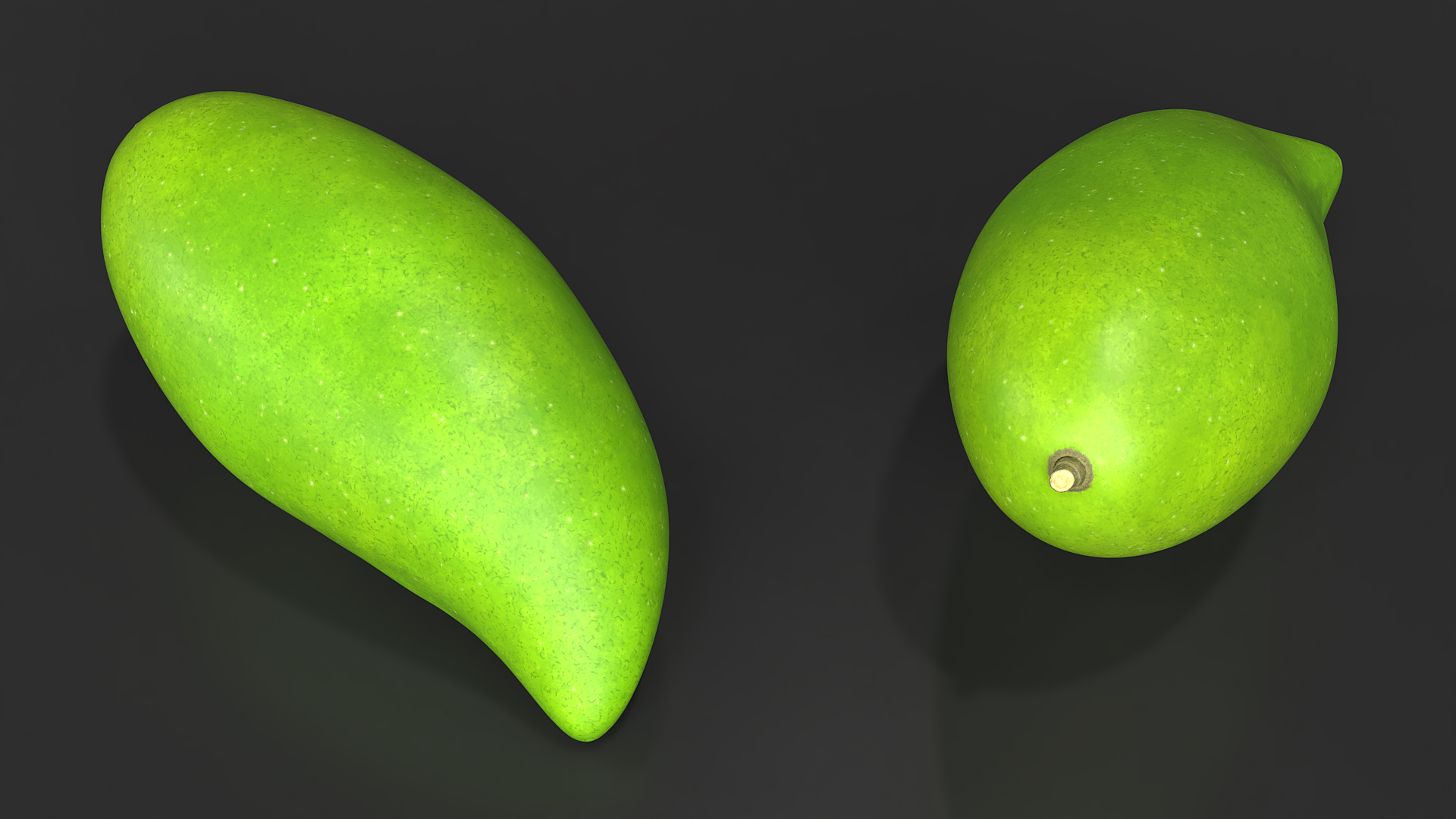 3D Long Green Mango