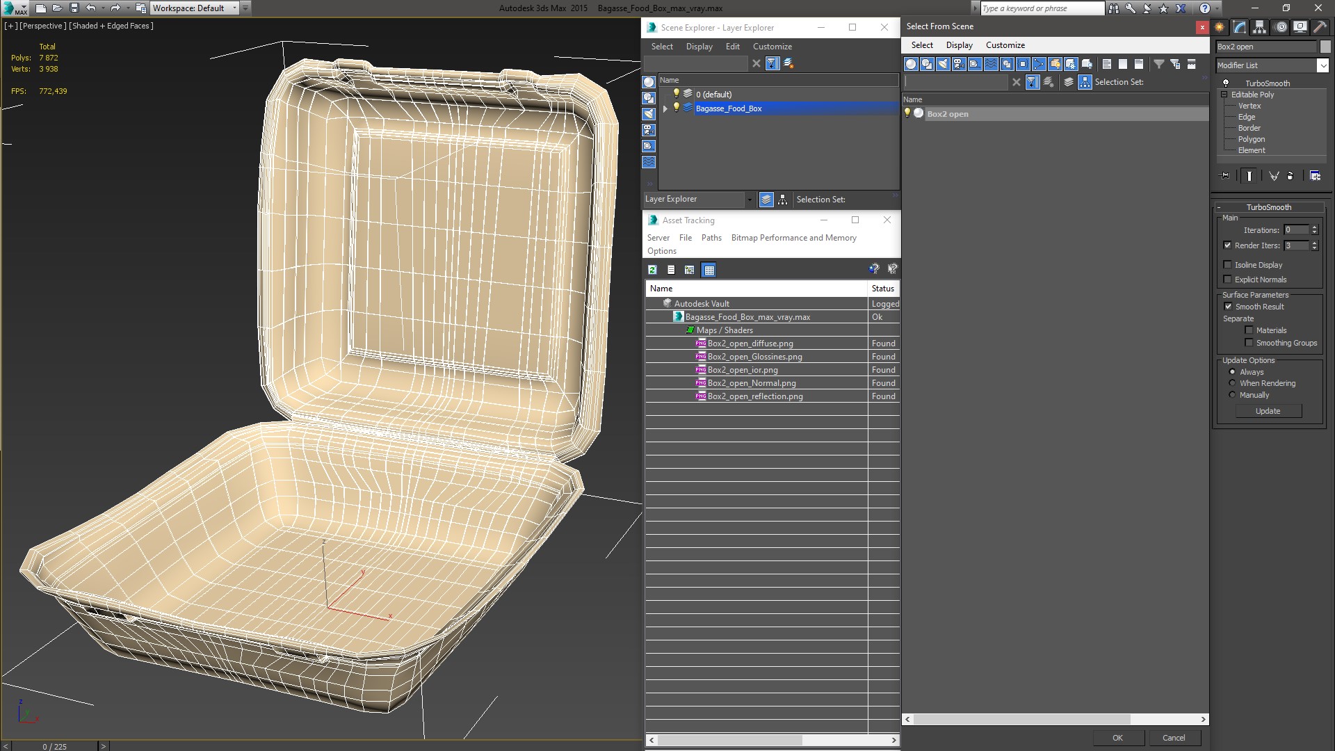 3D Bagasse Food Box