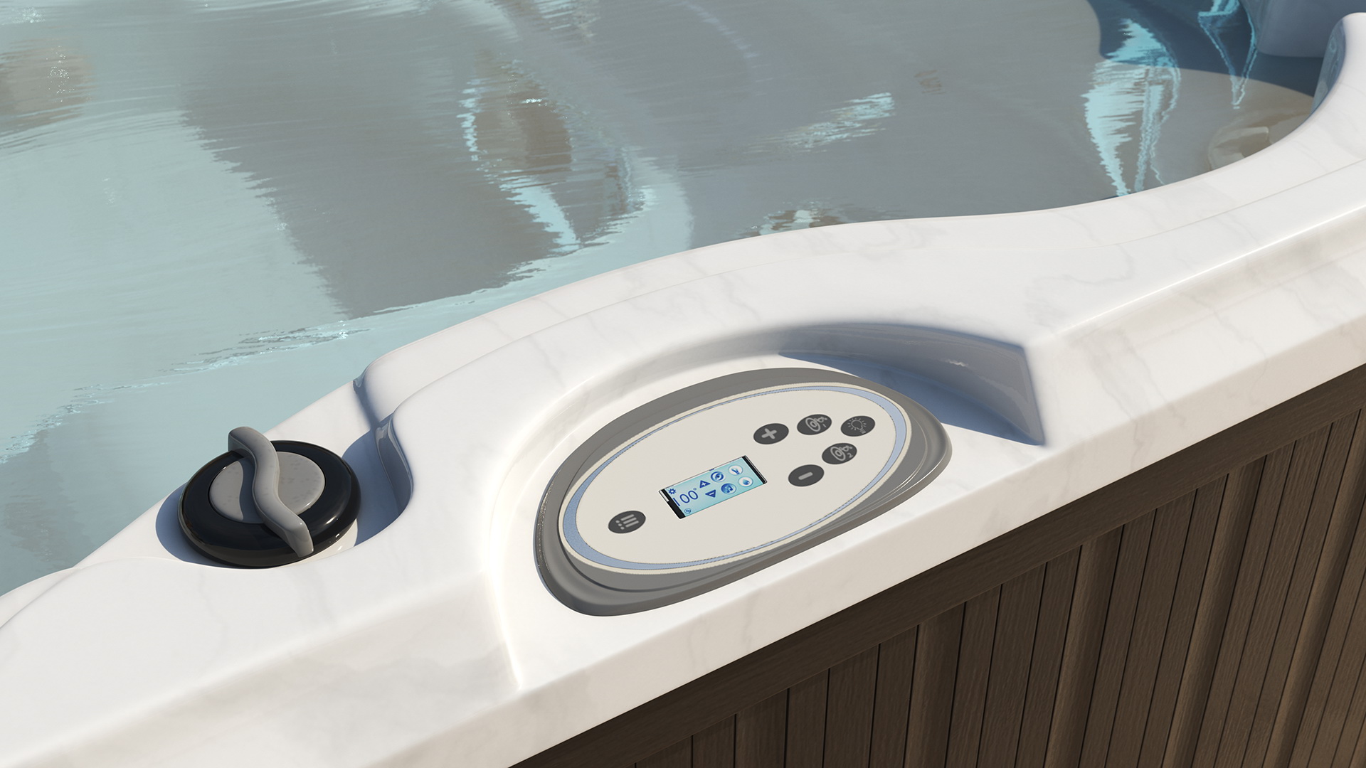 3D Hot Tub with Water model