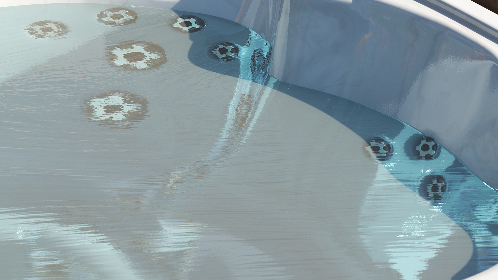 3D Hot Tub with Water model