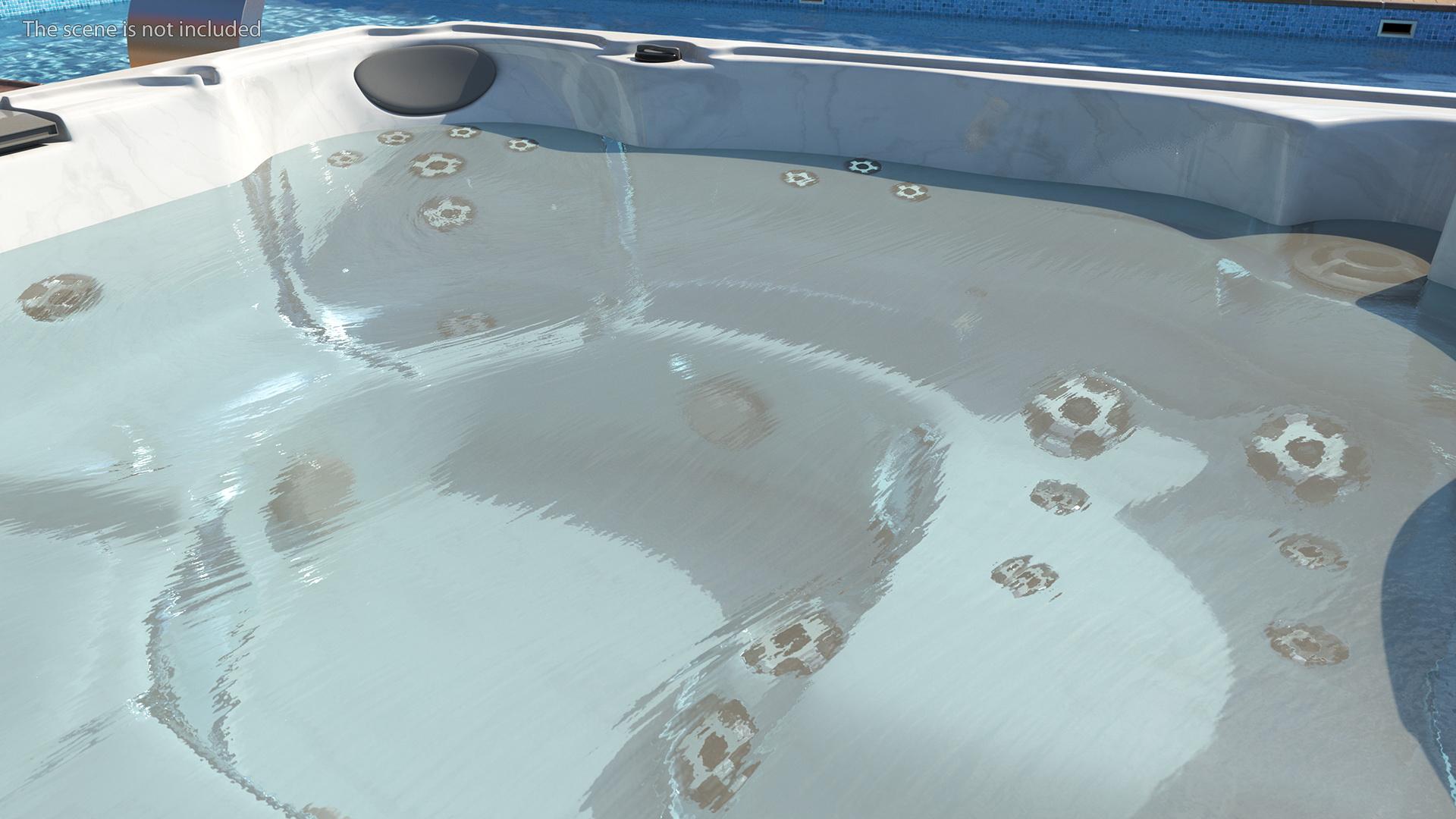 3D Hot Tub with Water model