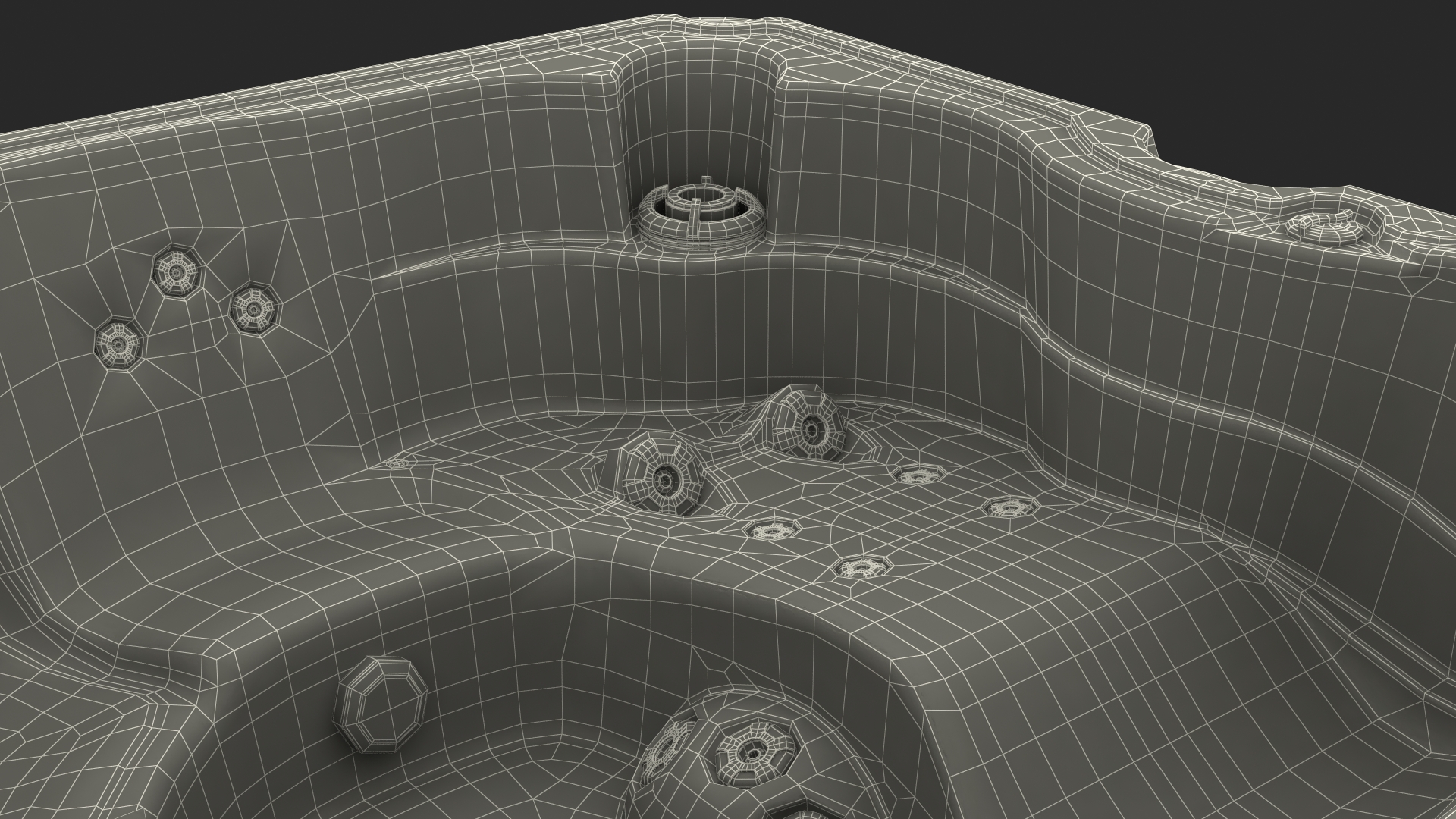 3D Hot Tub with Water model