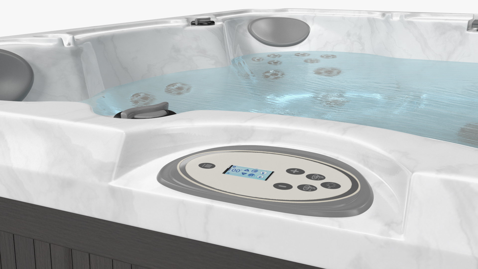 3D Hot Tub with Water model
