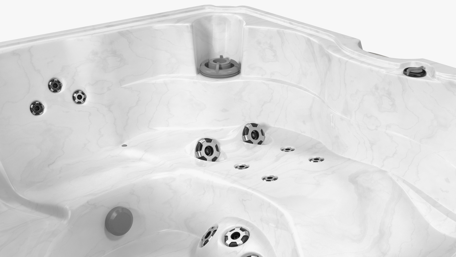 3D Hot Tub with Water model