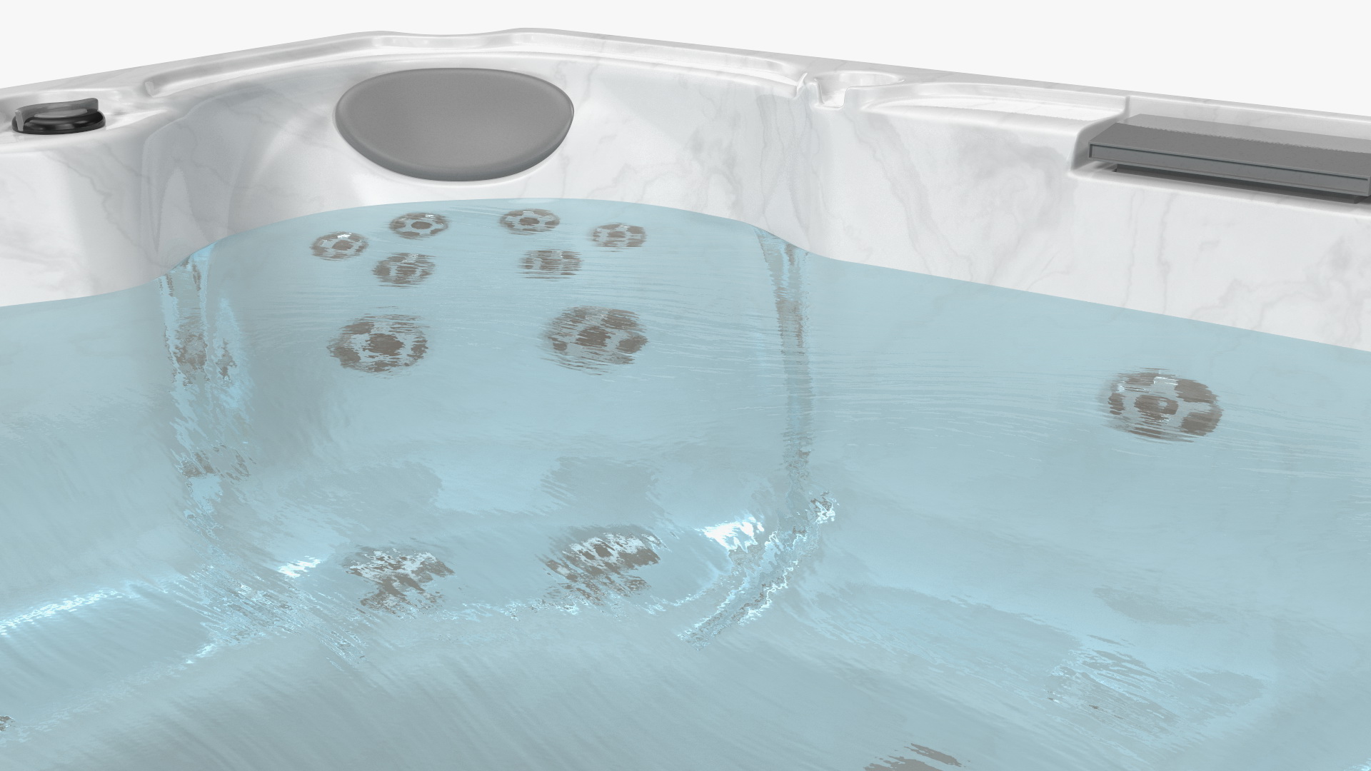 3D Hot Tub with Water model