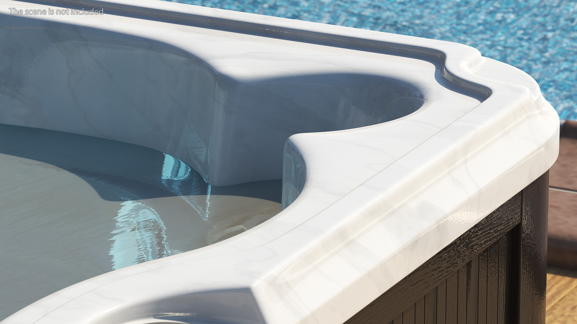 3D Hot Tub with Water model