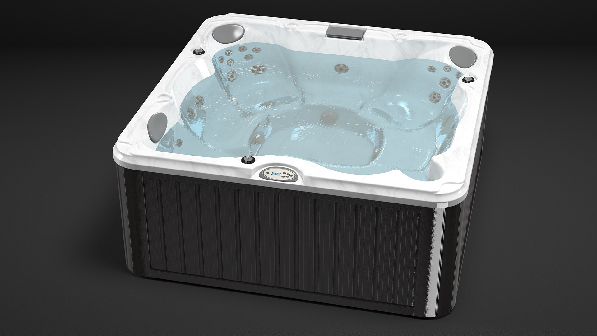 3D Hot Tub with Water model