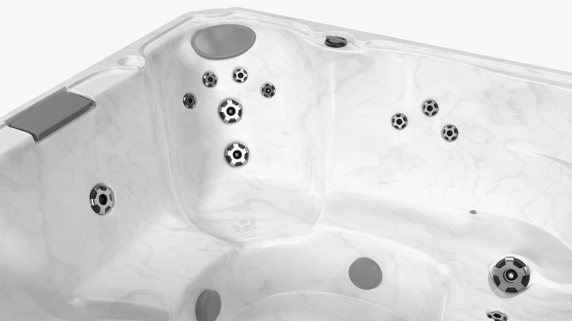 3D Hot Tub with Water model