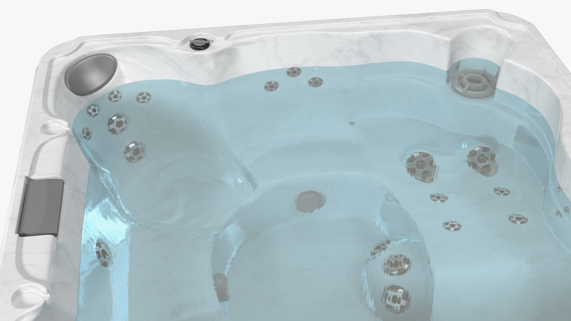 3D Hot Tub with Water model