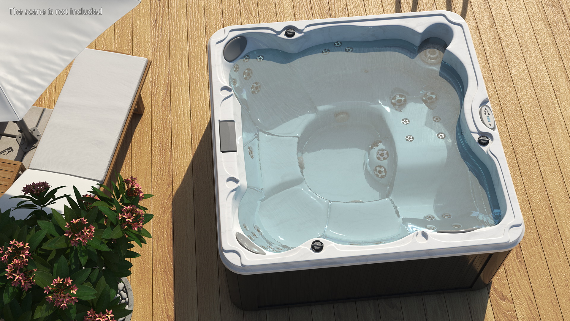 3D Hot Tub with Water model