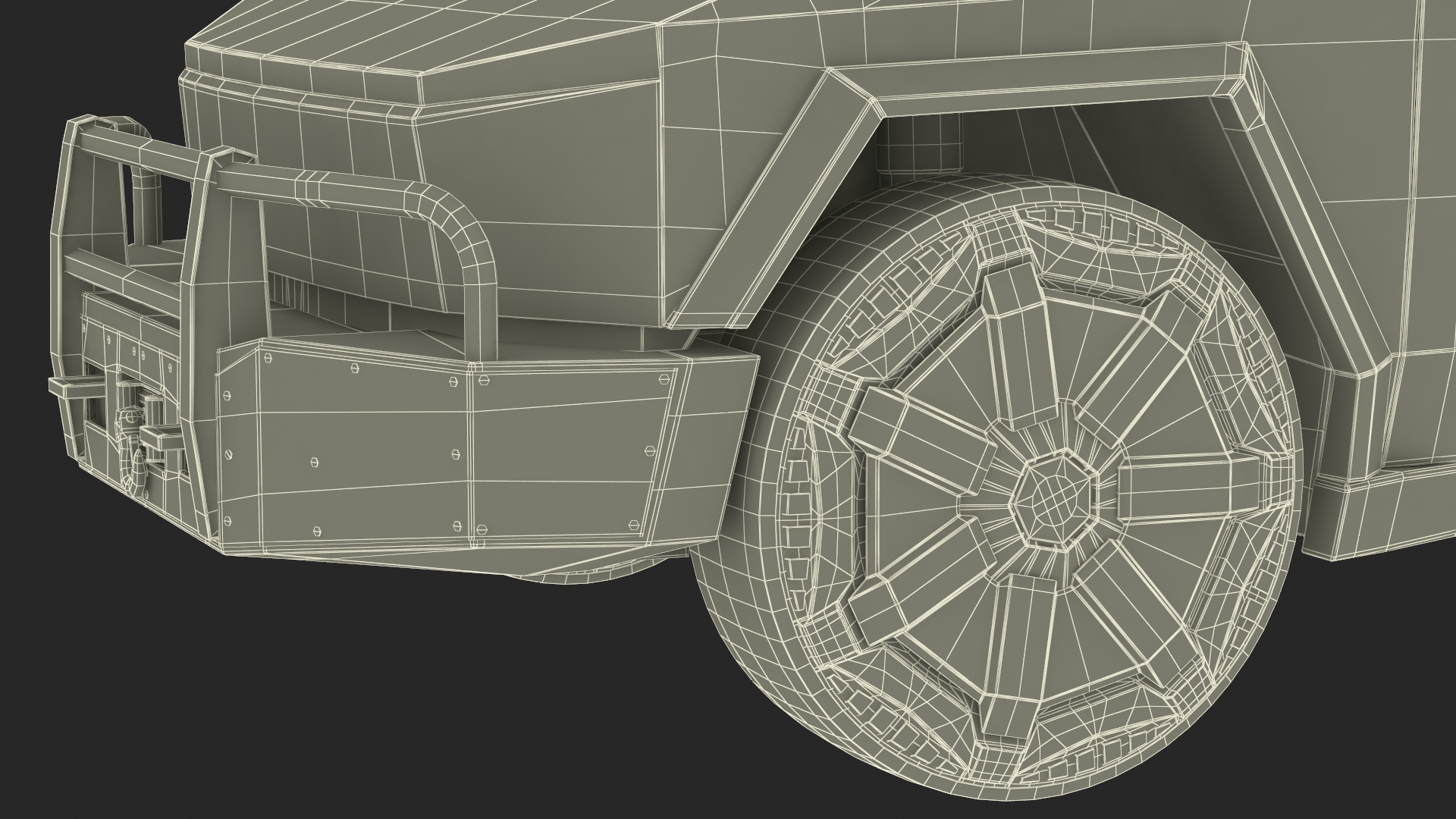 3D Tesla Cybertruck Police Patrol Vehicle model