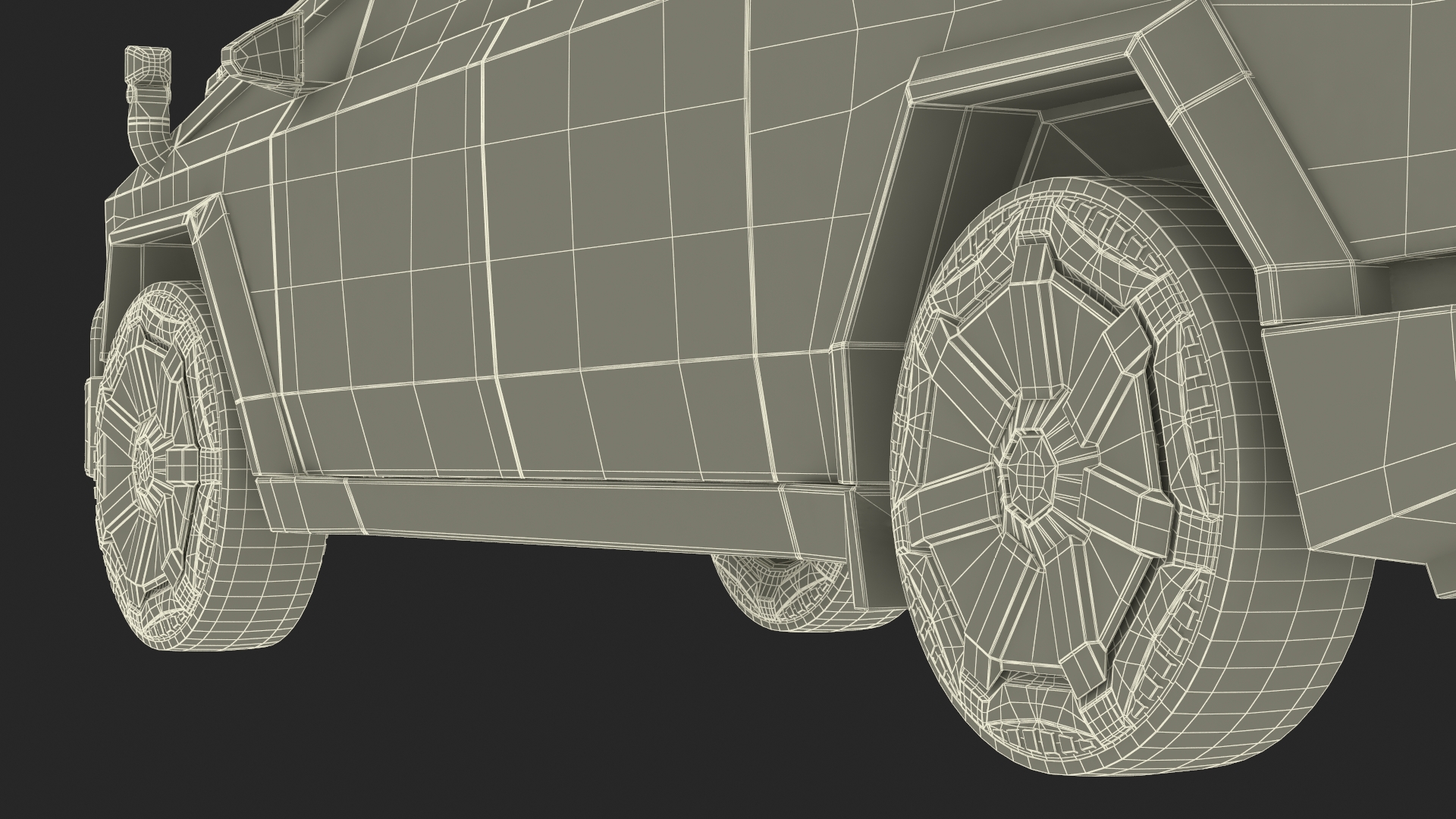 3D Tesla Cybertruck Police Patrol Vehicle model