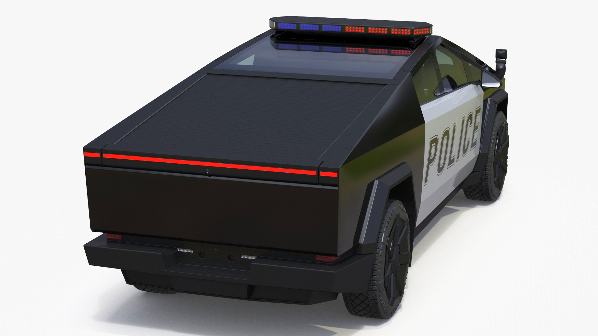 3D Tesla Cybertruck Police Patrol Vehicle model