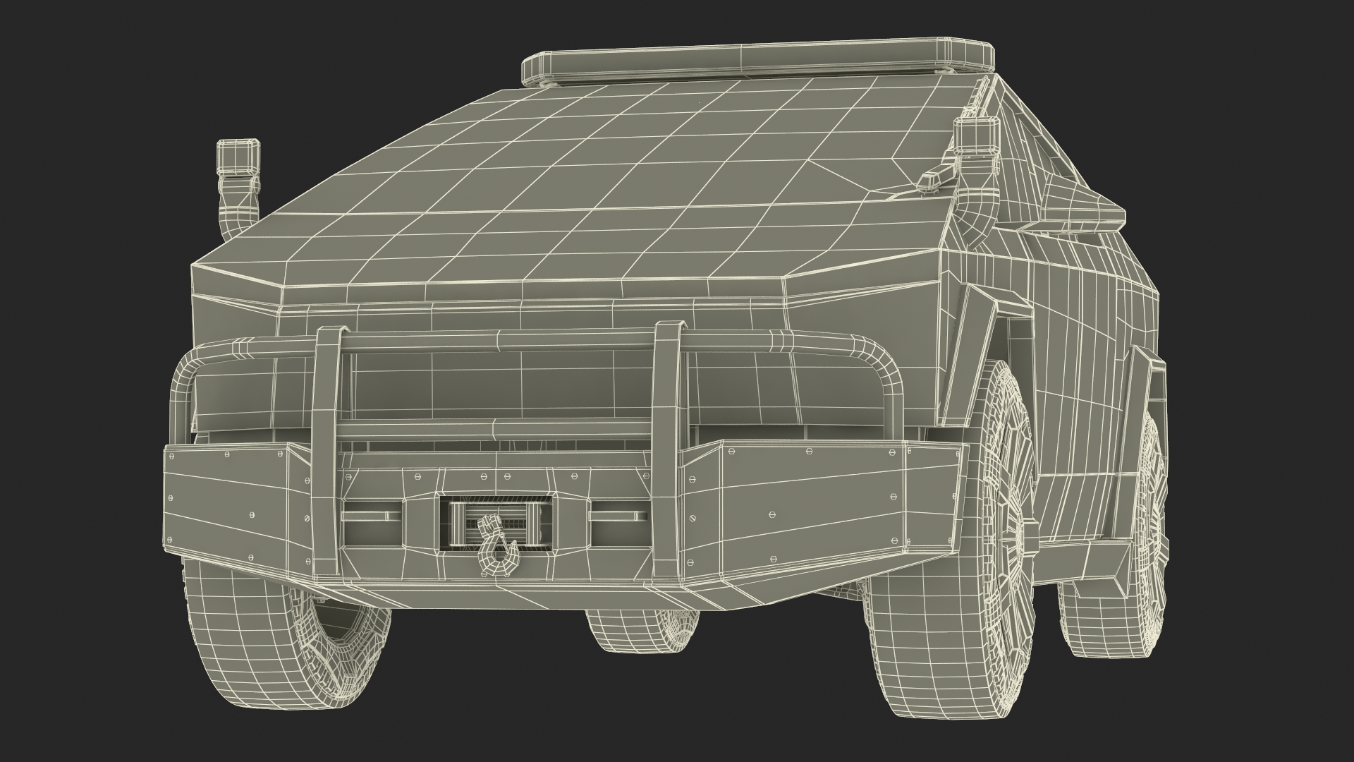 3D Tesla Cybertruck Police Patrol Vehicle model