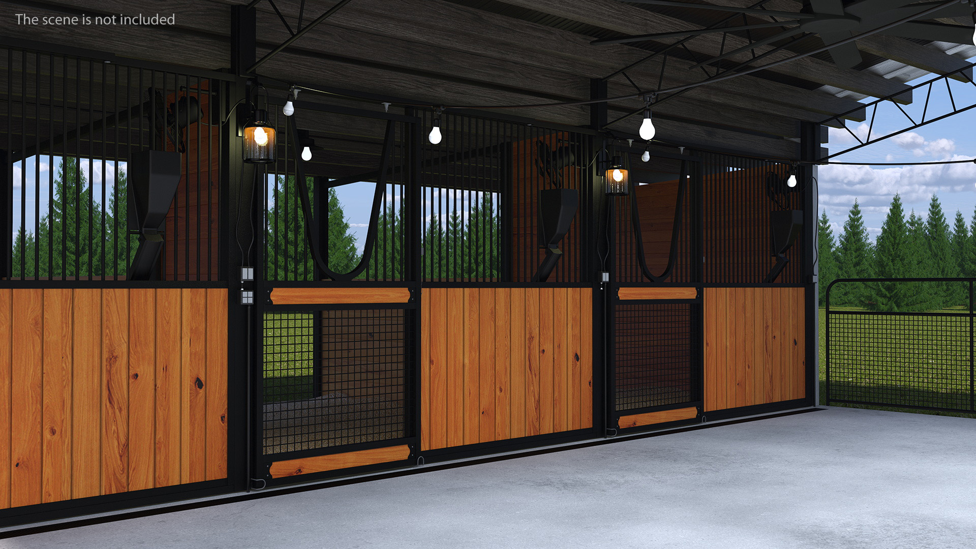 3D Stable Building White