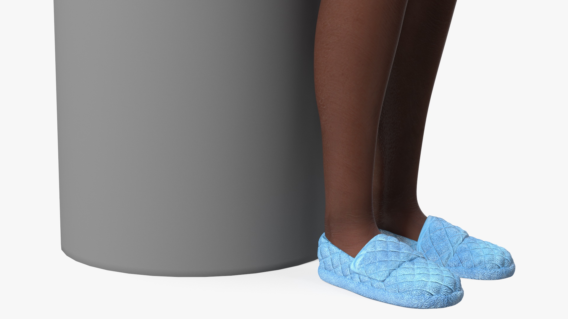 Afro American Old Lady in Sleeping Suit Sitting 3D