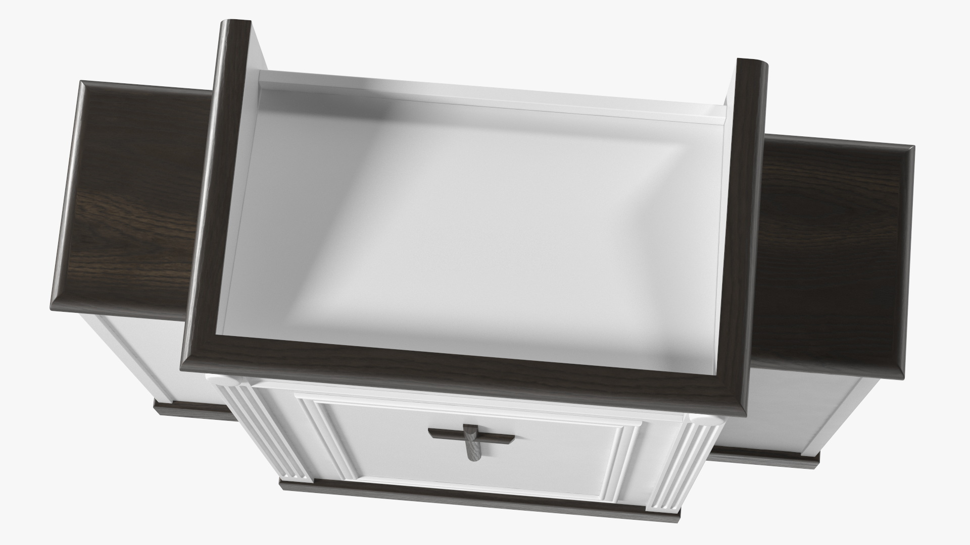 3D model White Church Podium with Cross