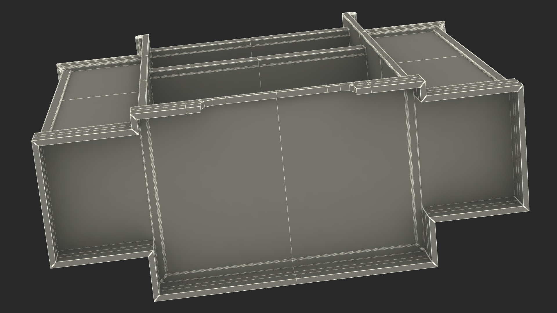3D model White Church Podium with Cross