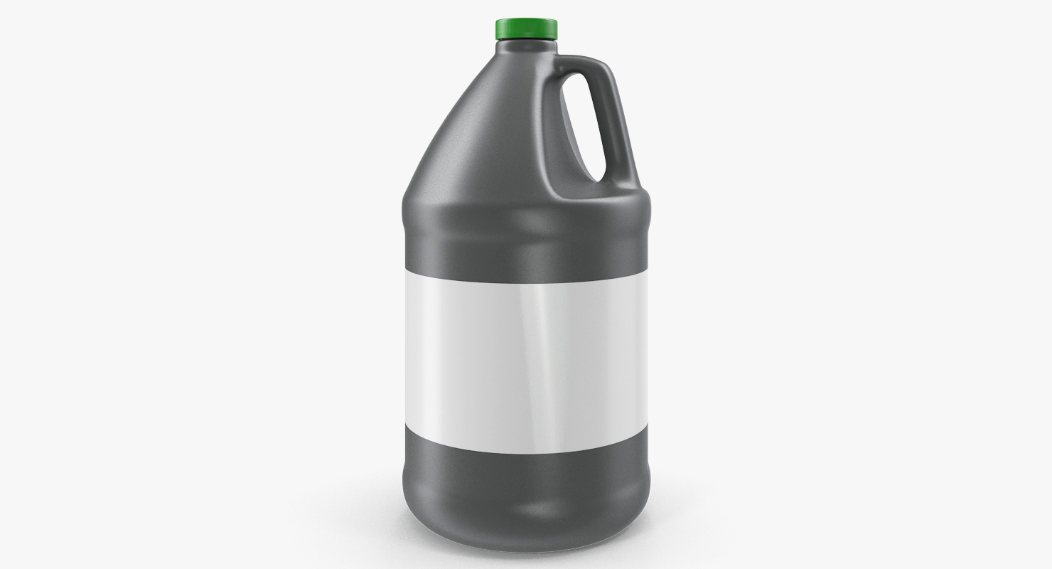 1 Gallon Industrial Round Plastic Jug 3D