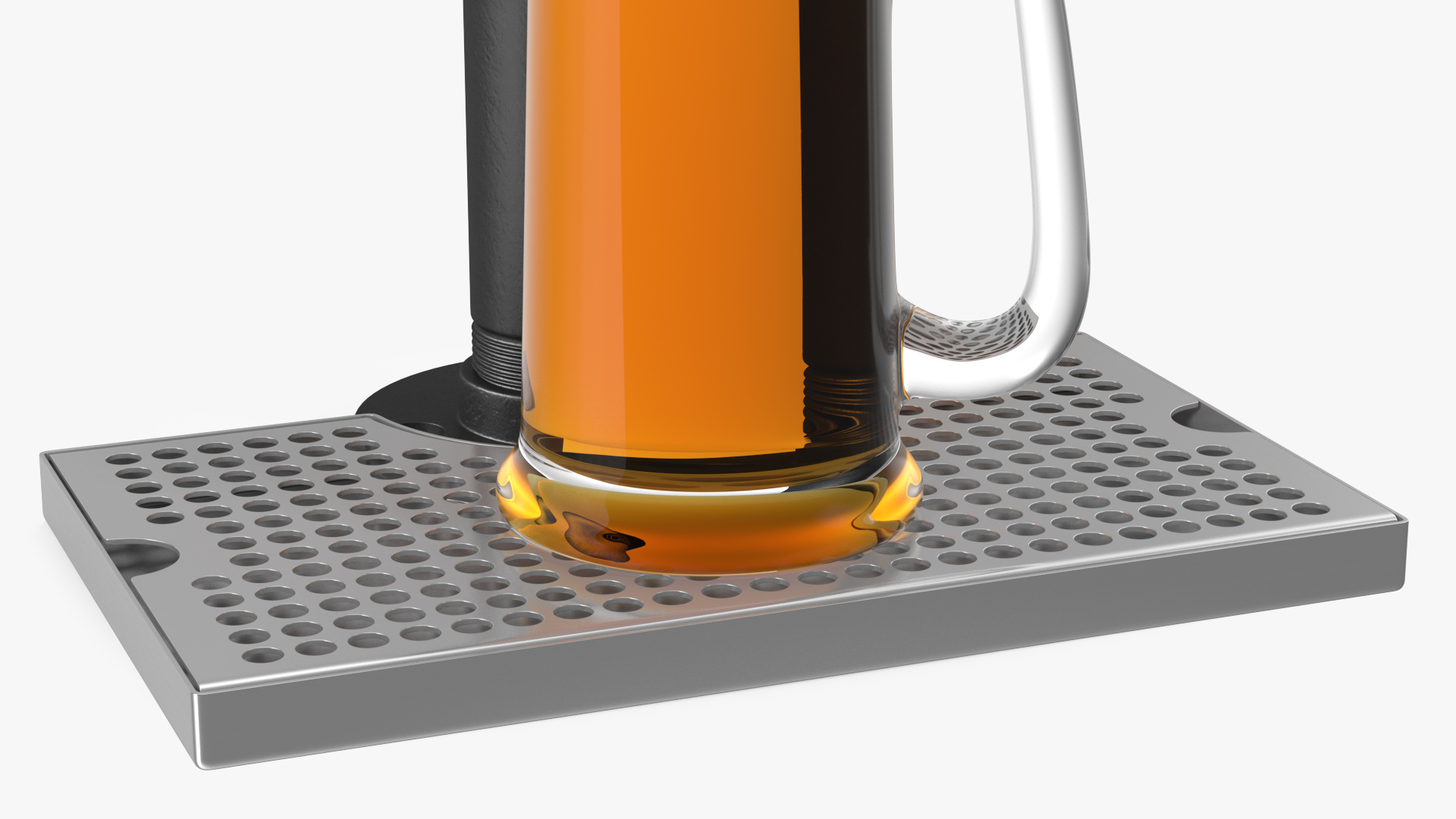 3D Black Iron Beer Tower Single Tap with Beer Mug
