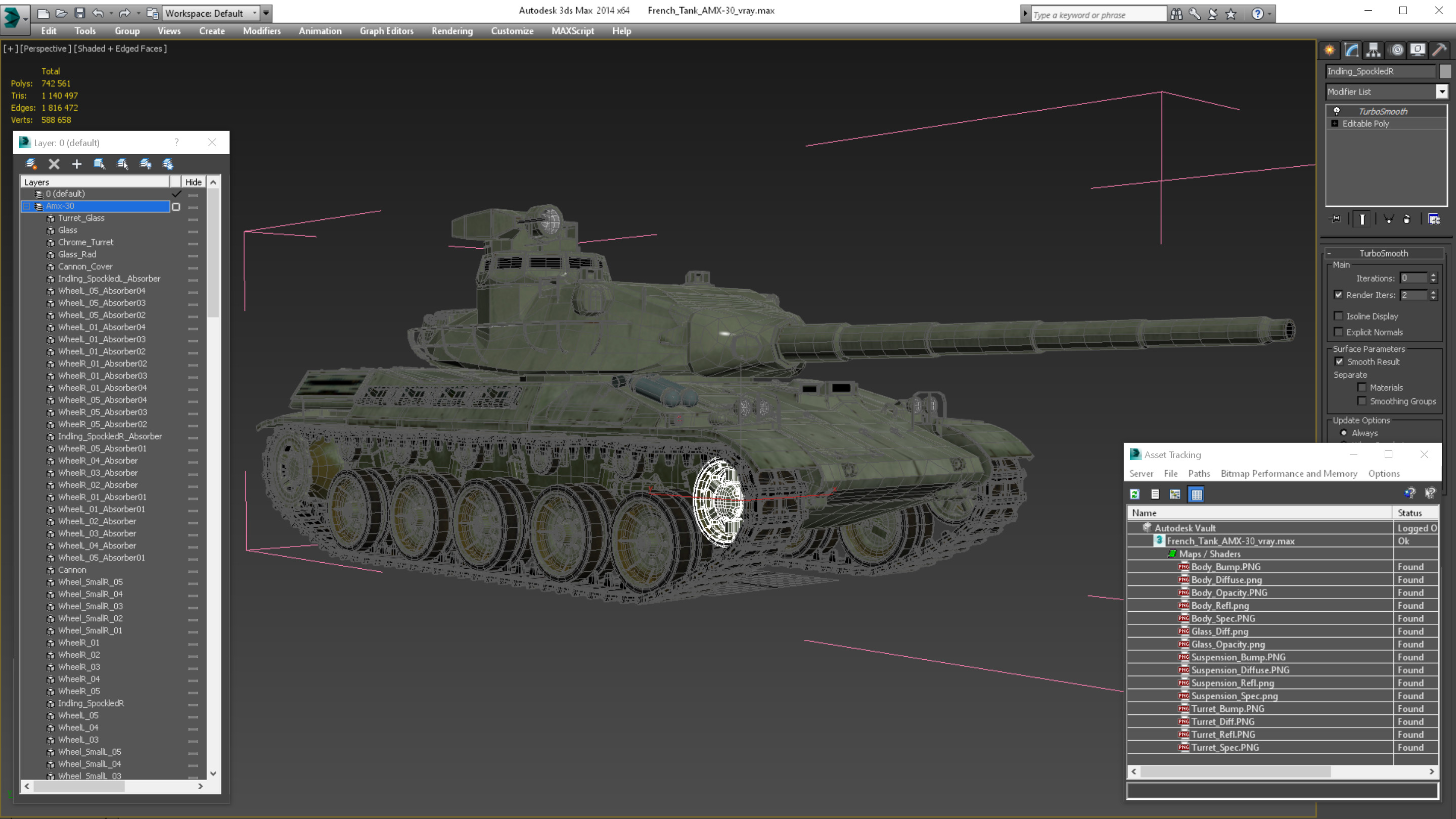3D French AMX-30 model