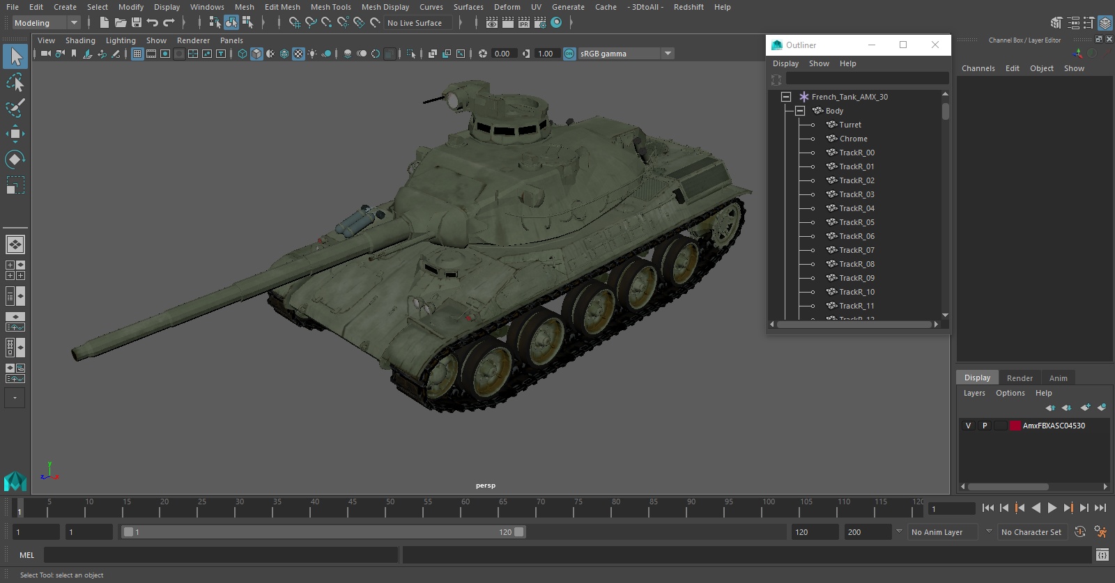 3D French AMX-30 model