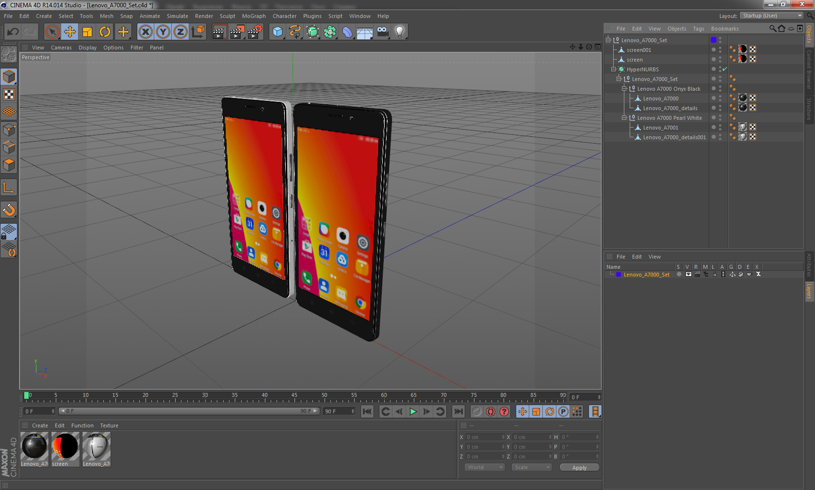 3D Lenovo A7000 Set