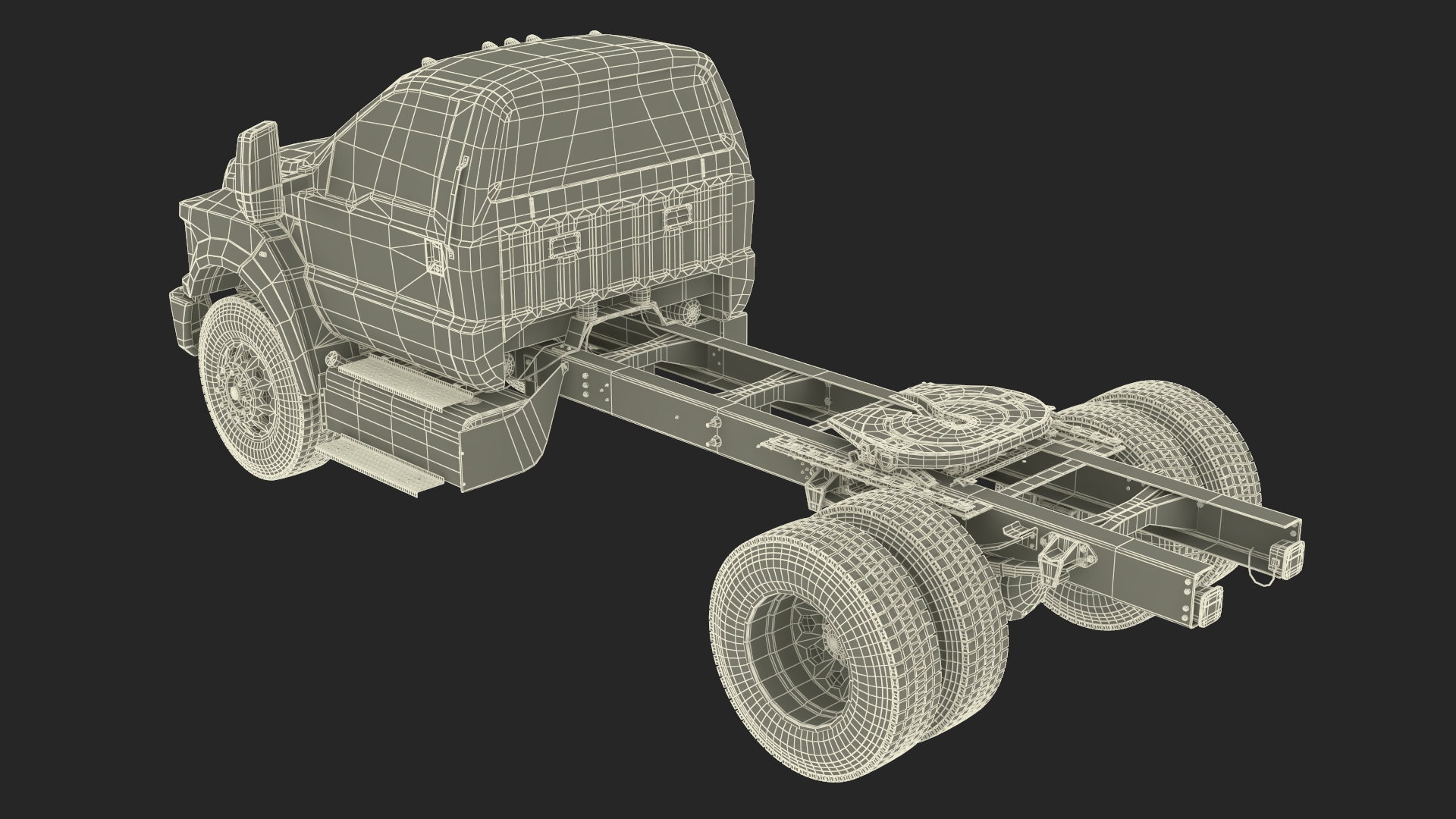 Ford F650 Crew Cab and Fifth Wheel 3D model