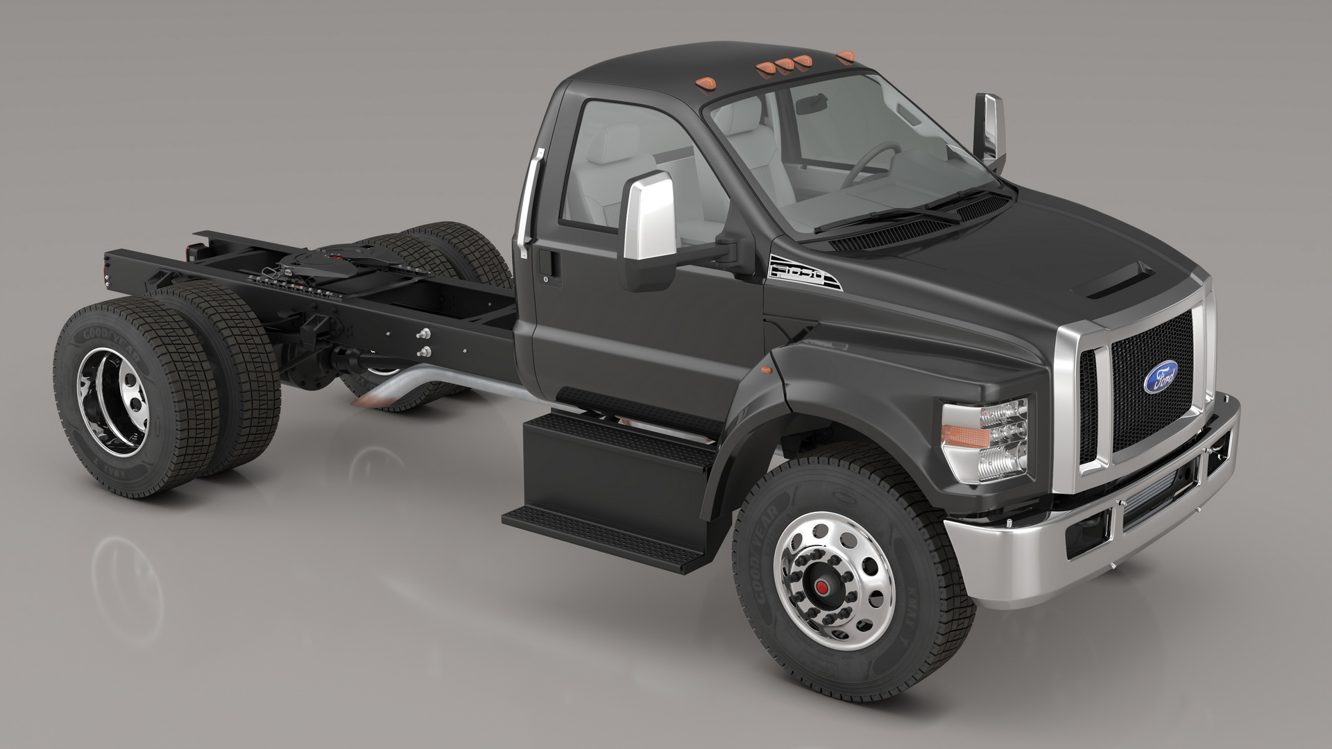 Ford F650 Crew Cab and Fifth Wheel 3D model
