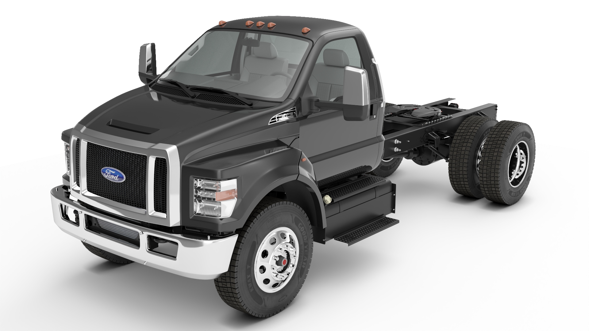 Ford F650 Crew Cab and Fifth Wheel 3D model