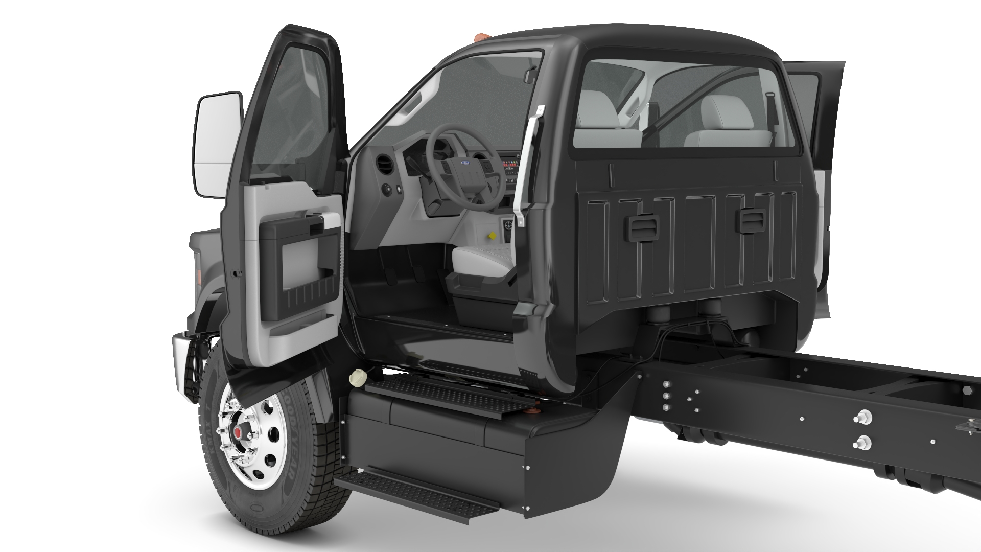 Ford F650 Crew Cab and Fifth Wheel 3D model