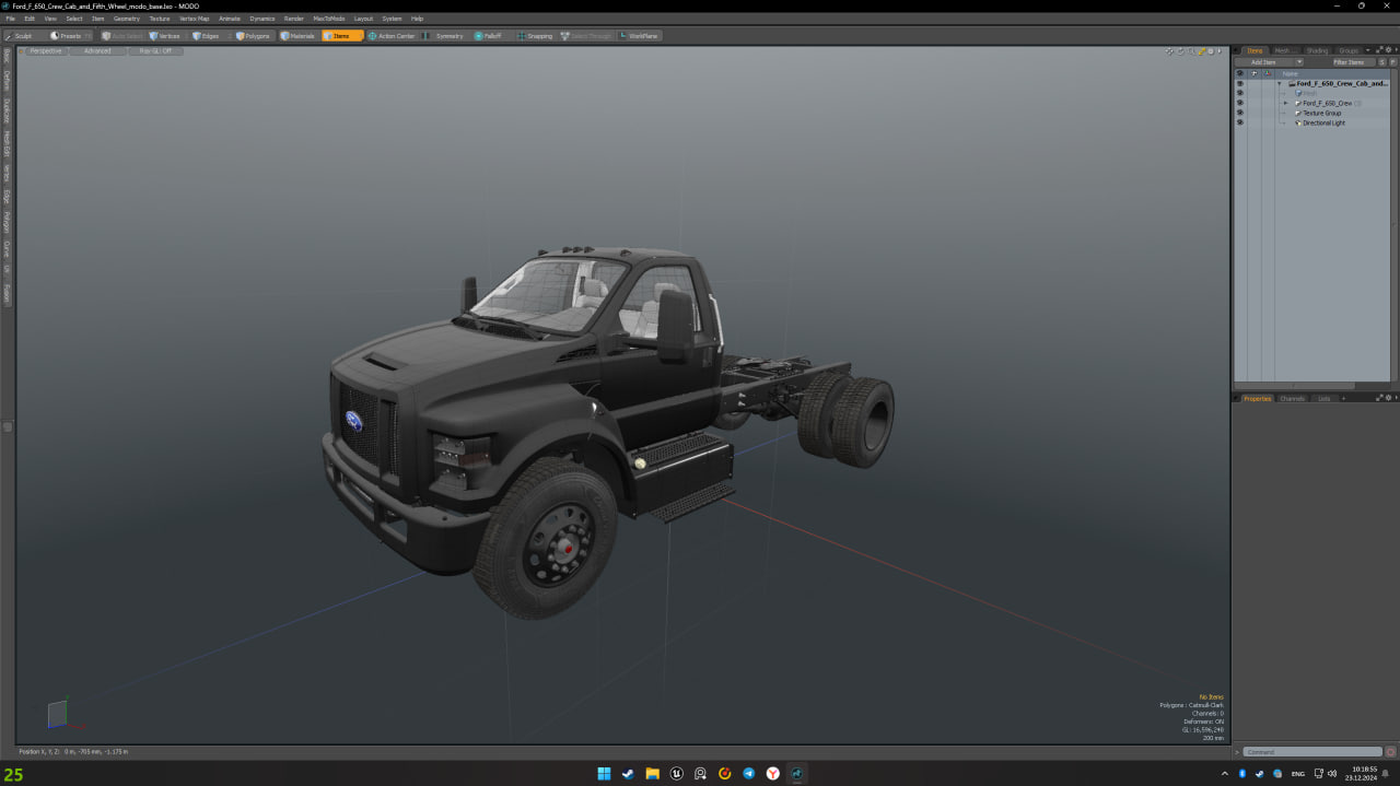Ford F650 Crew Cab and Fifth Wheel 3D model