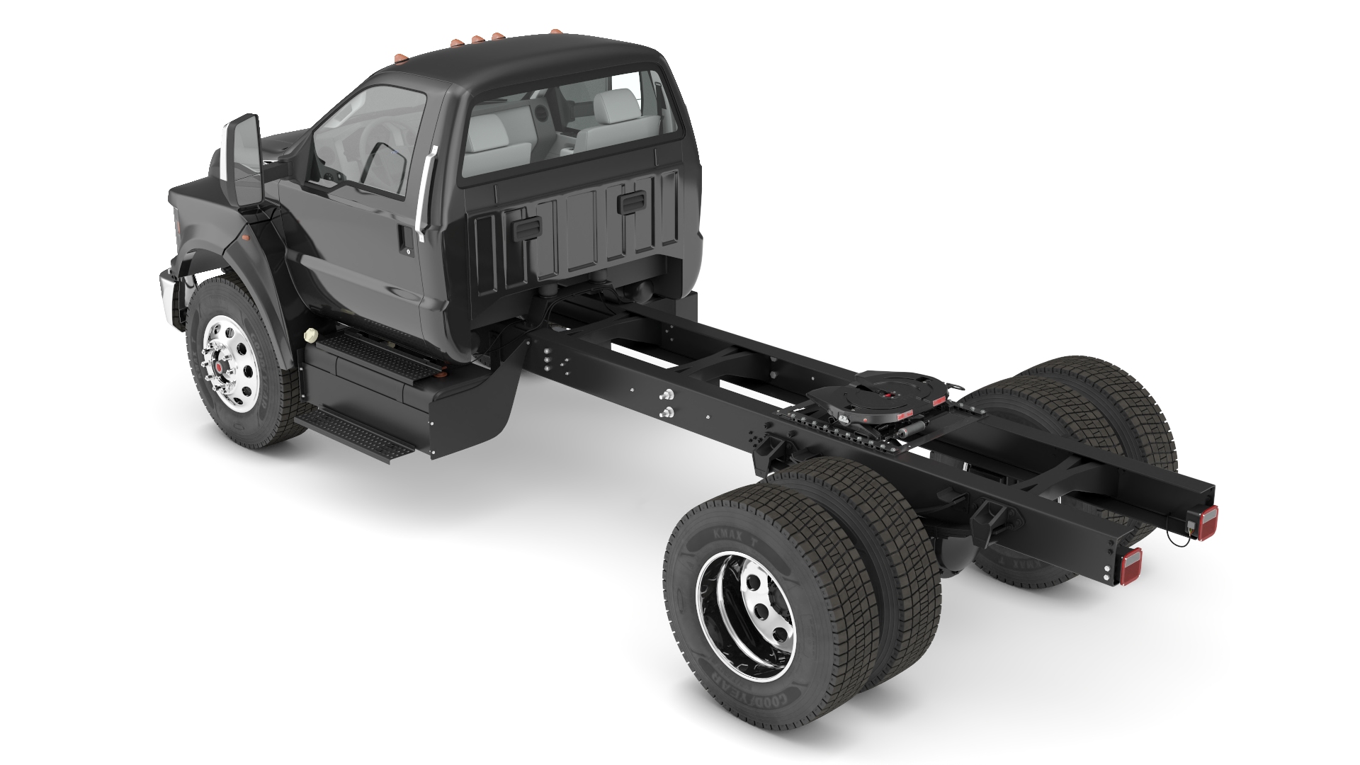 Ford F650 Crew Cab and Fifth Wheel 3D model