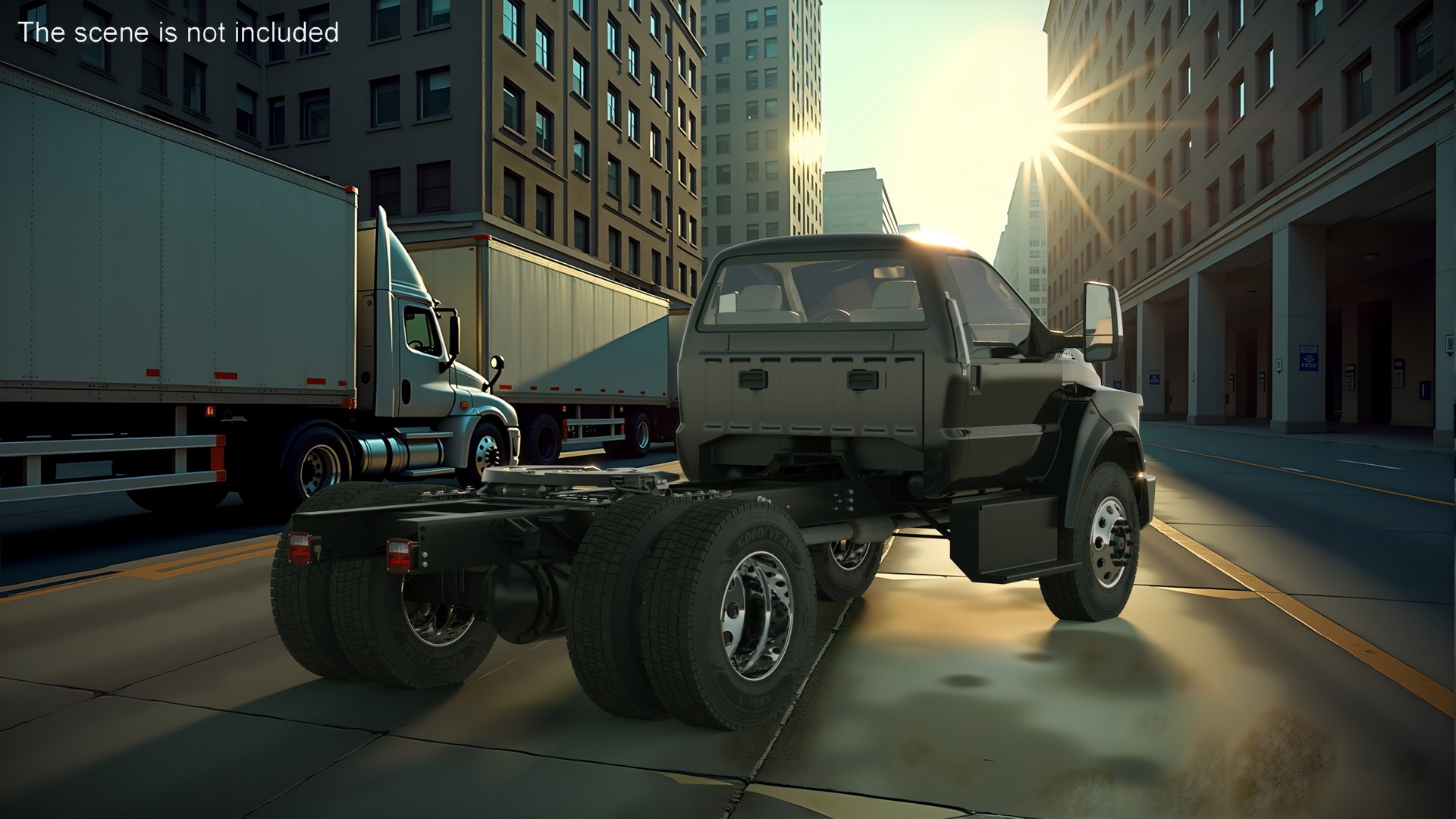 Ford F650 Crew Cab and Fifth Wheel 3D model