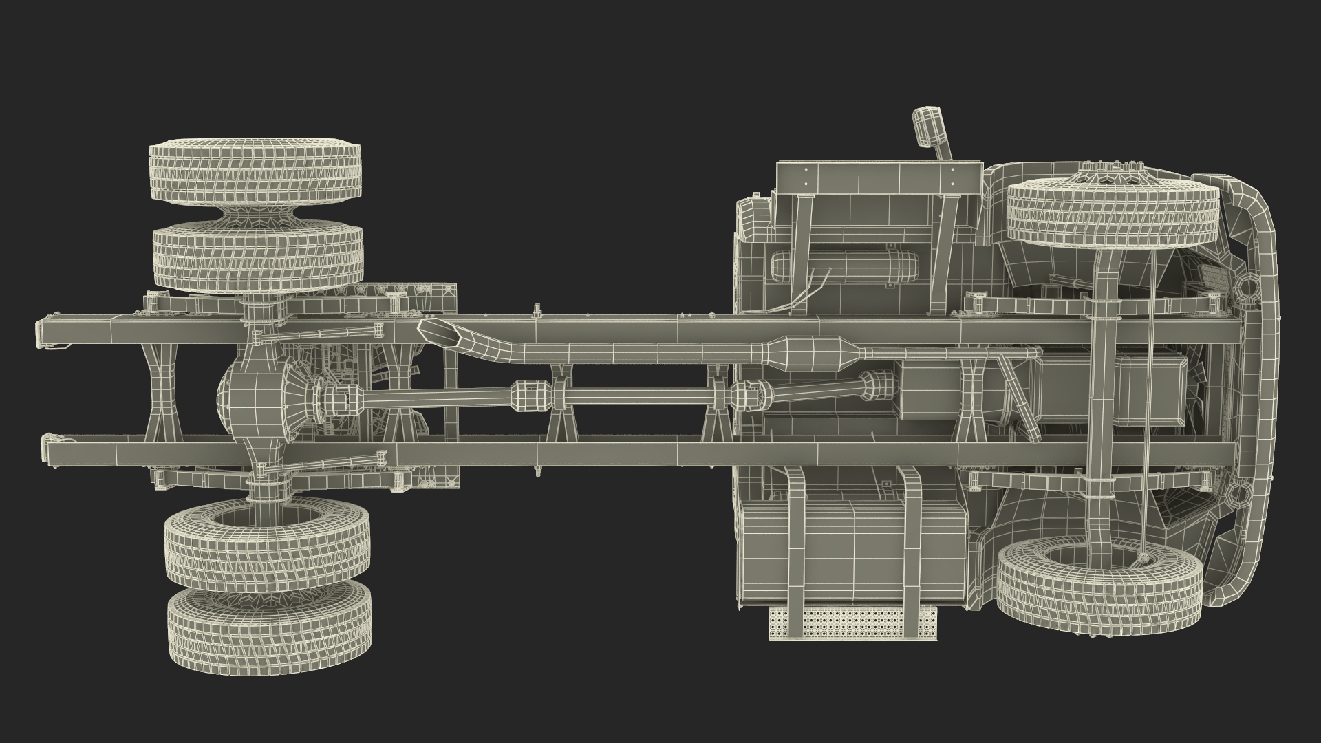 Ford F650 Crew Cab and Fifth Wheel 3D model