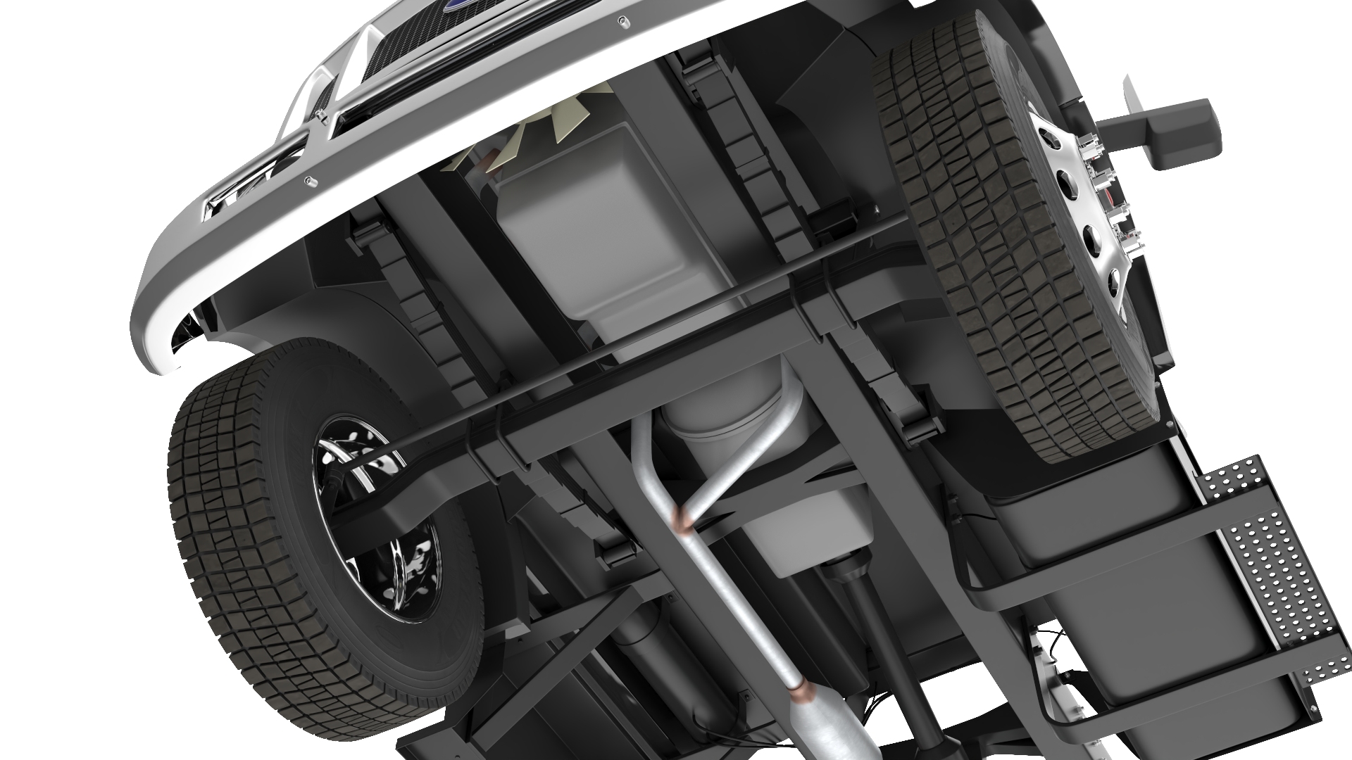 Ford F650 Crew Cab and Fifth Wheel 3D model