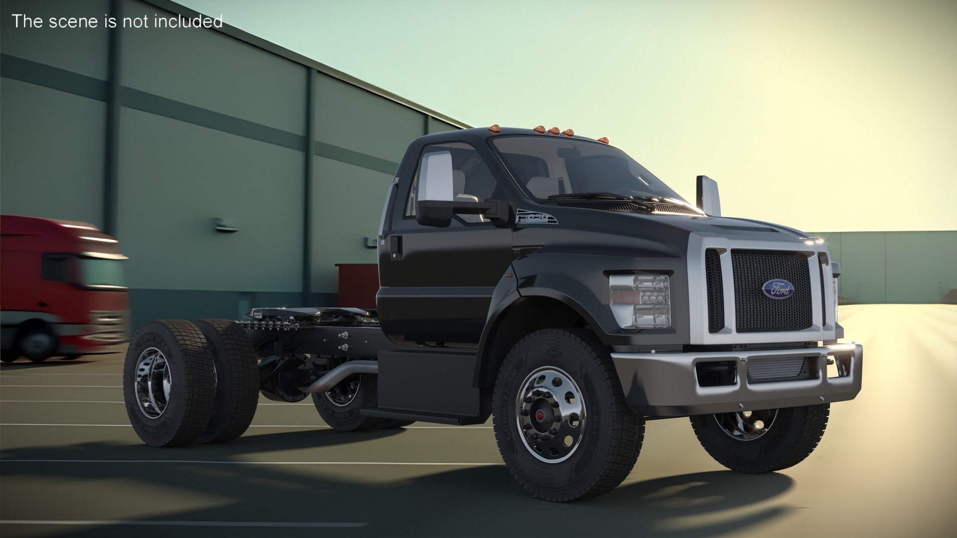 Ford F650 Crew Cab and Fifth Wheel 3D model