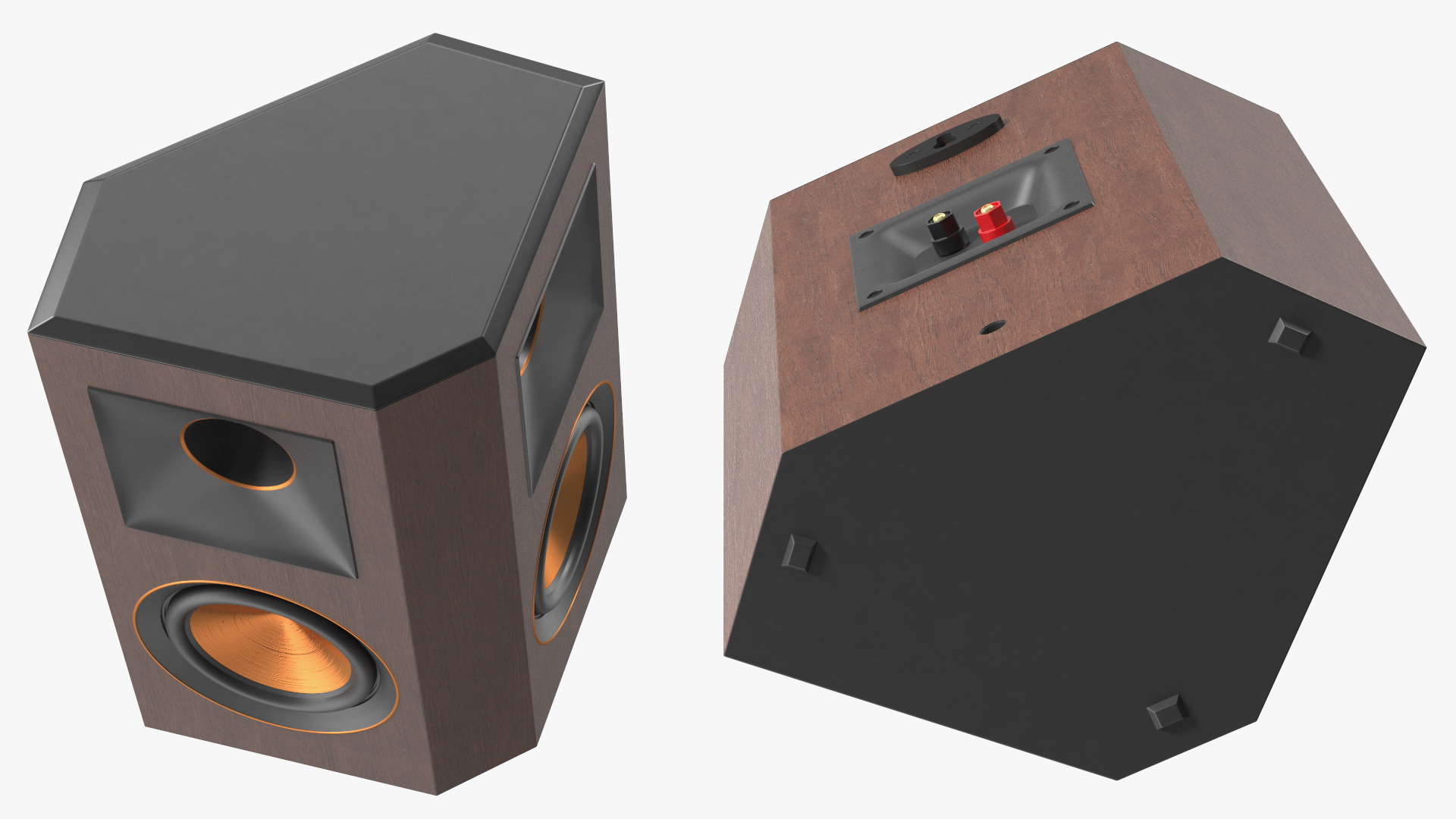 Wall Mount Home Speaker Brown 3D model
