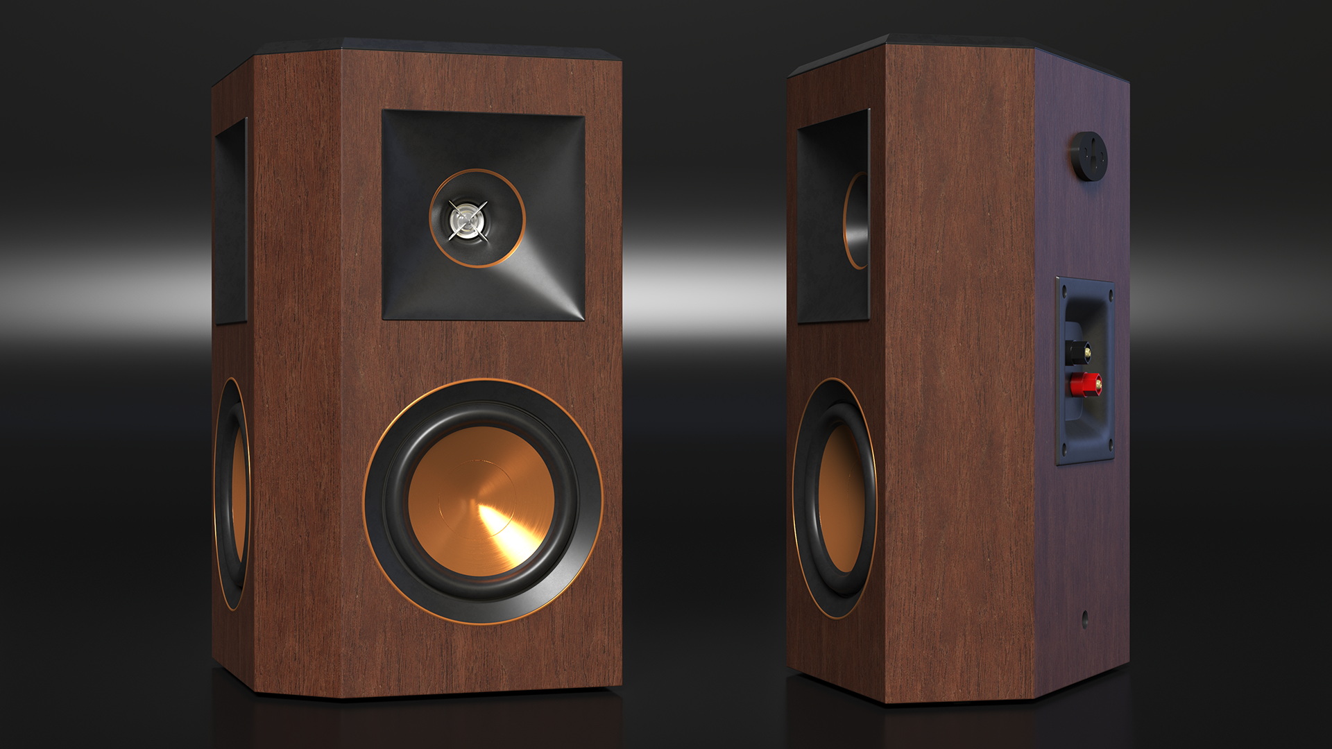 Wall Mount Home Speaker Brown 3D model