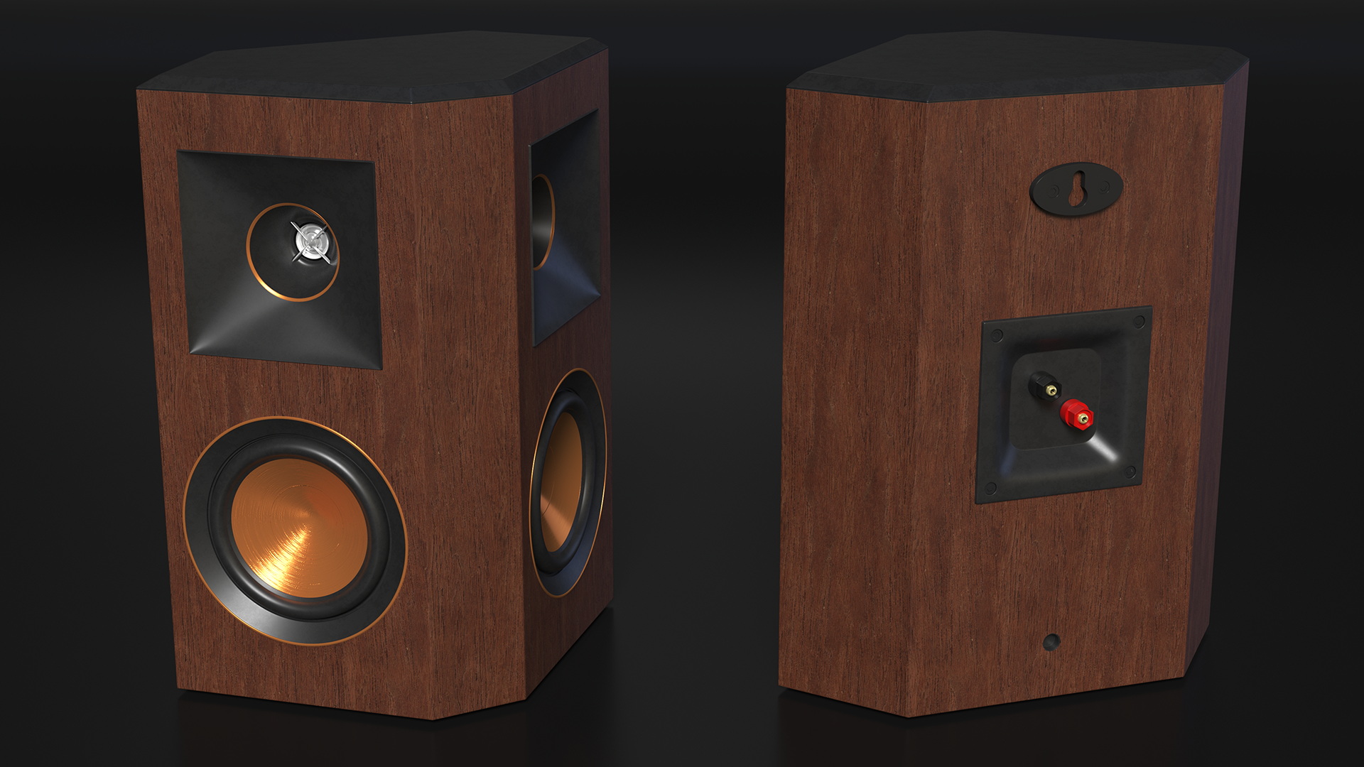 Wall Mount Home Speaker Brown 3D model