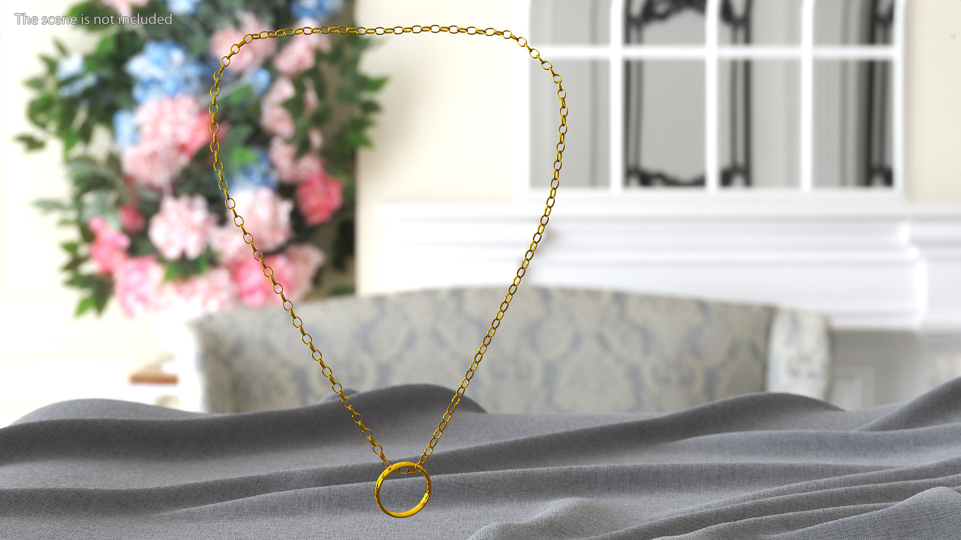 3D Lord of the Rings Ring on Chain