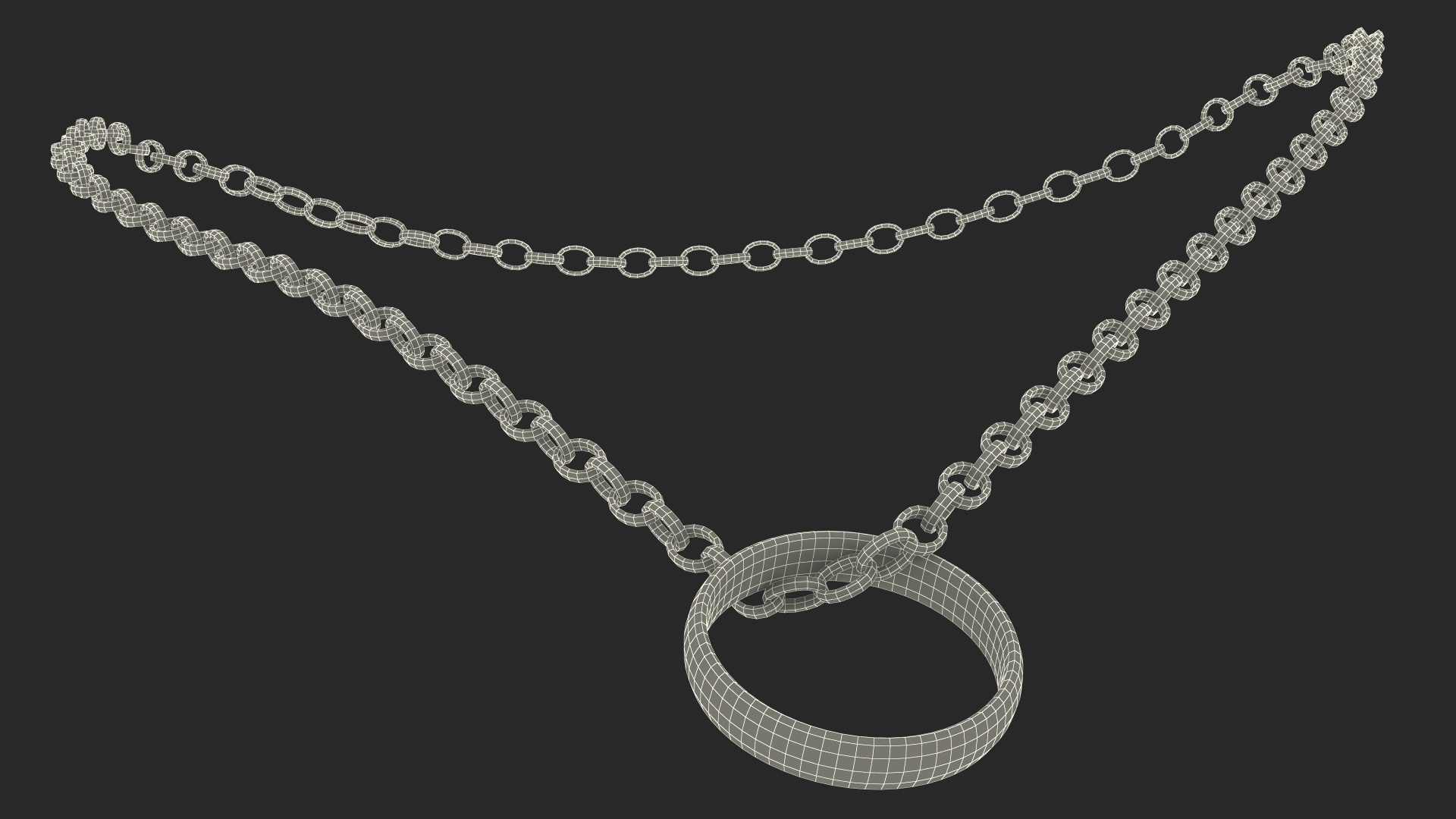3D Lord of the Rings Ring on Chain
