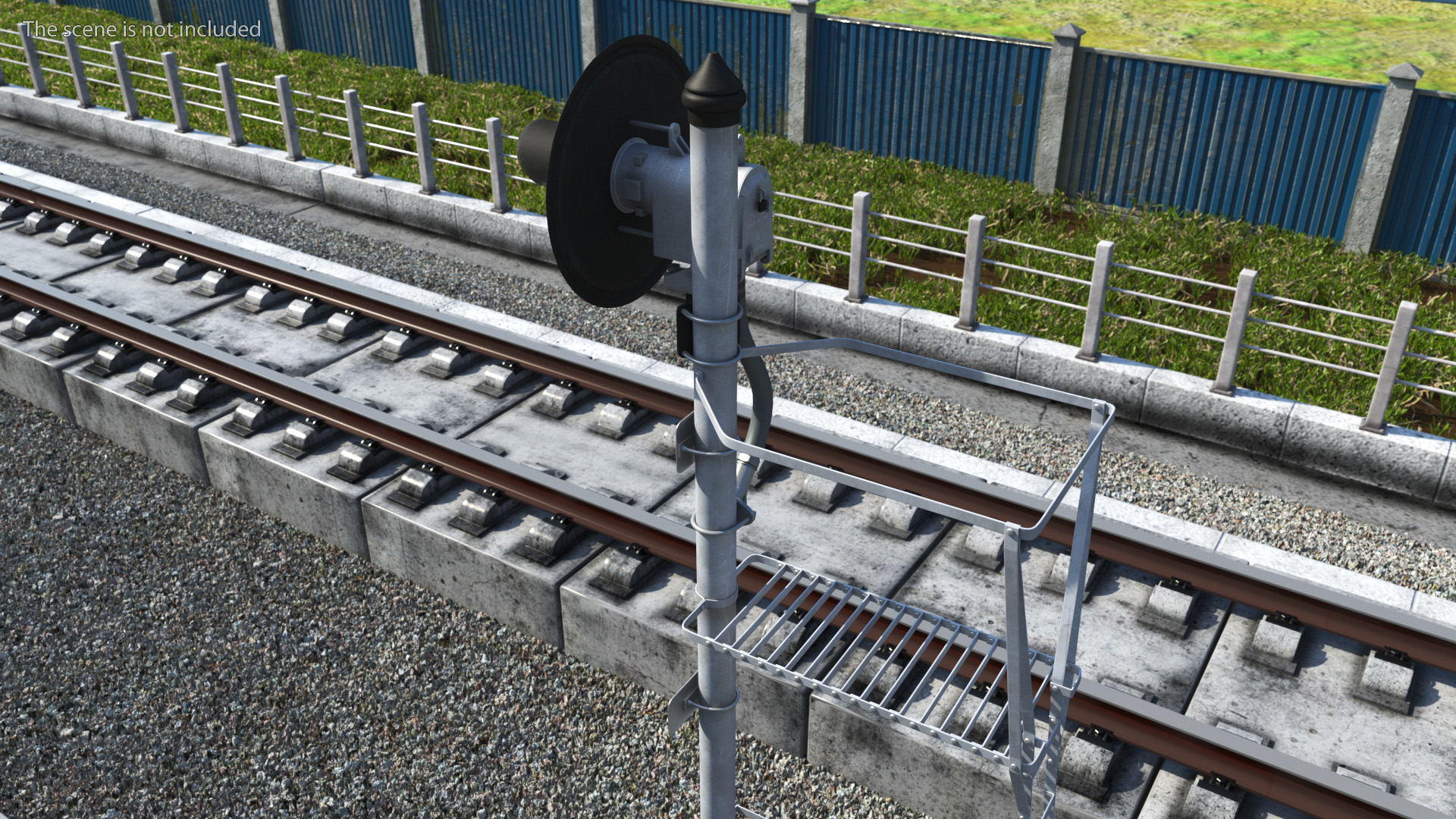 Railroad Signal Single 3D