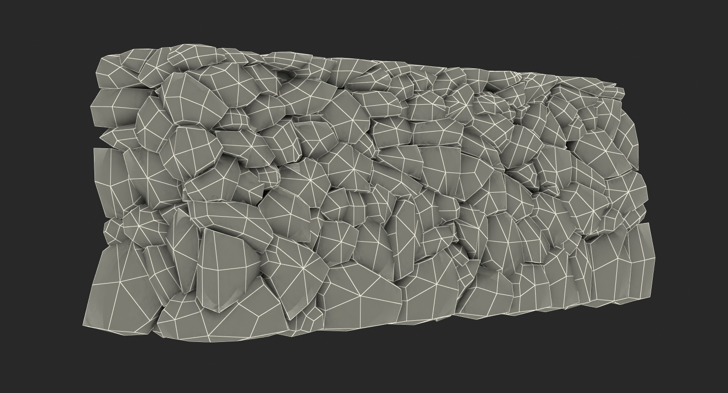 3D Block Stone Wall