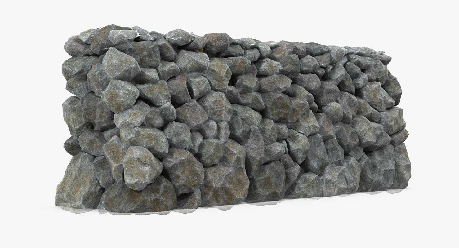3D Block Stone Wall