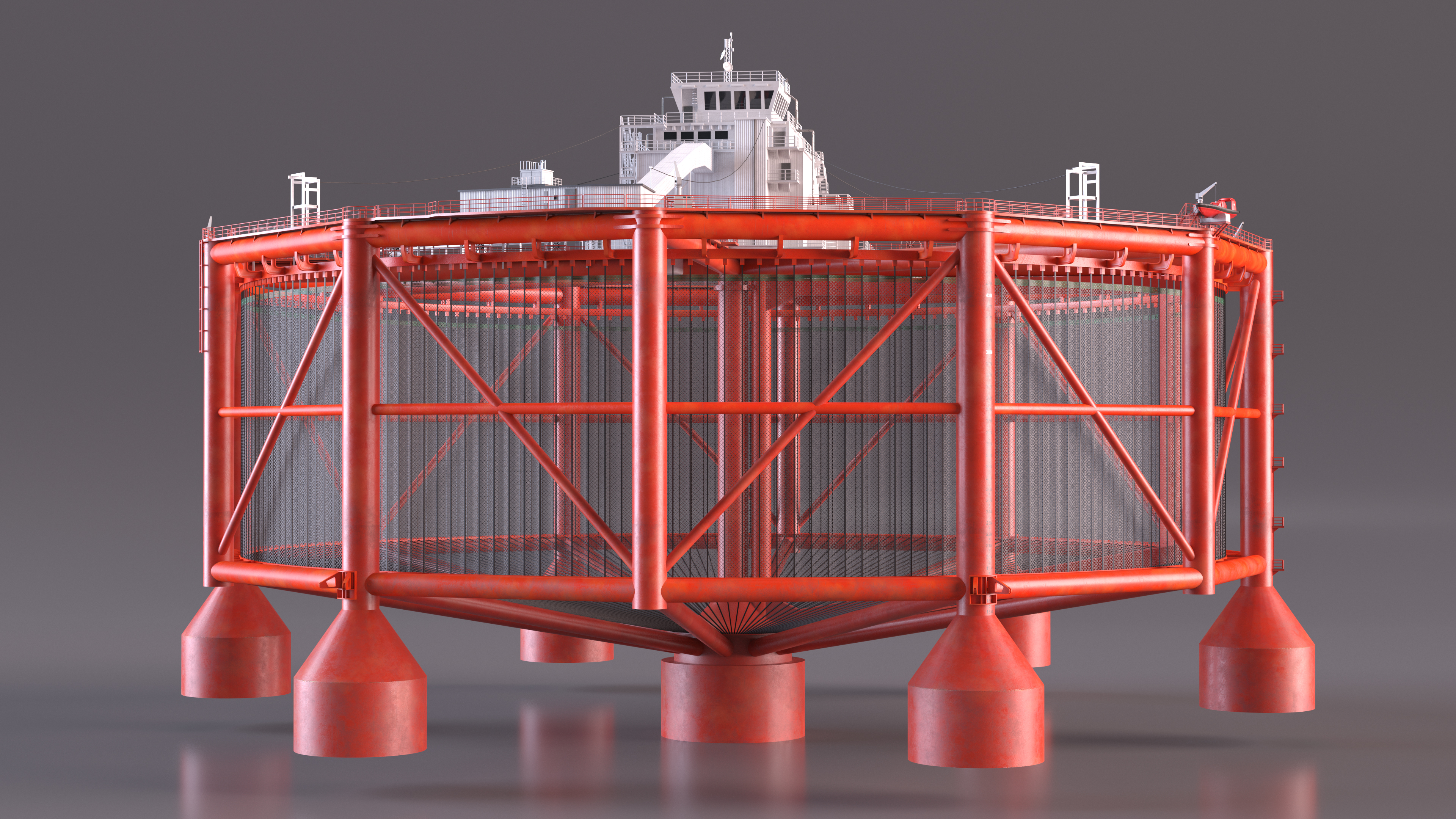 3D Offshore Ocean Fish Farming Facility